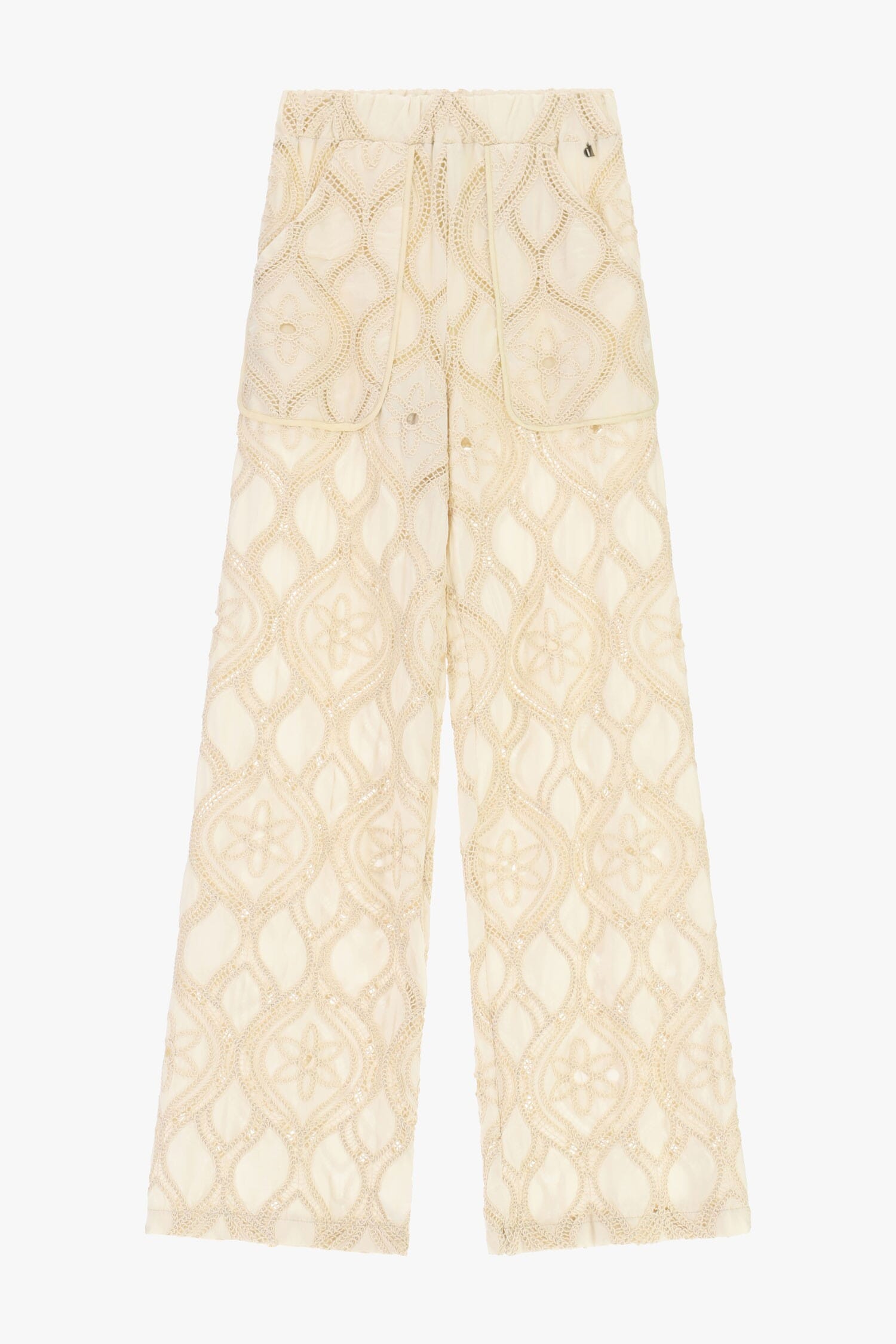 Pantaloni Palazzo Ricamati Con Tasche Applicate Dixie