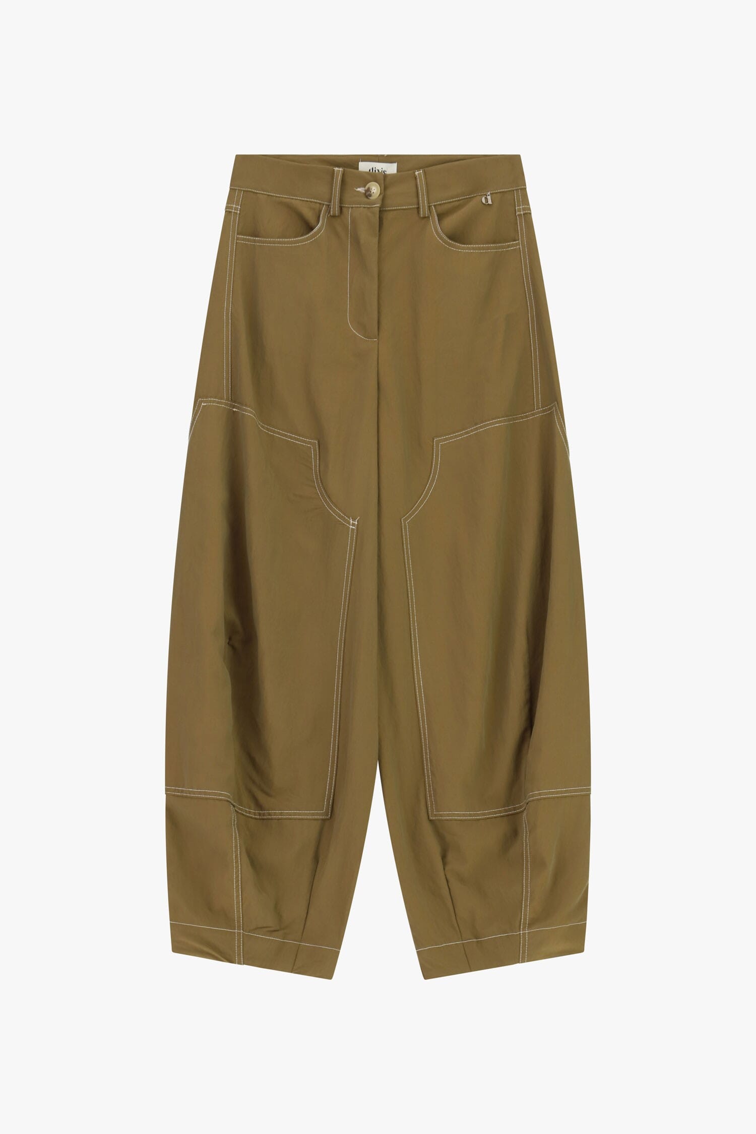 Pantaloni Palazzo Con Cuciture A Contrasto E Tasche Dixie