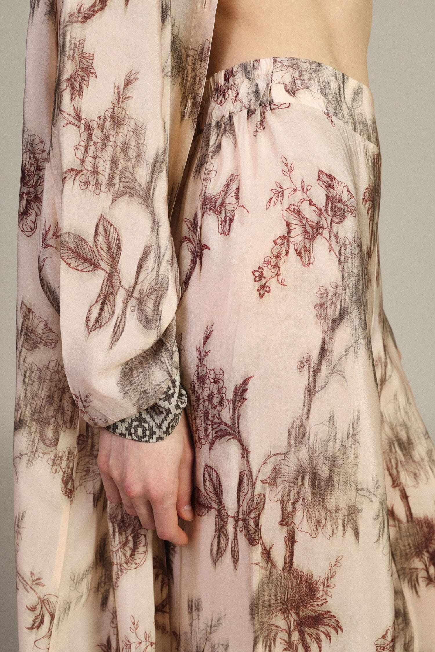 Pantaloni Palazzo Fantasia Floreale E Bordi Geometrici Dixie