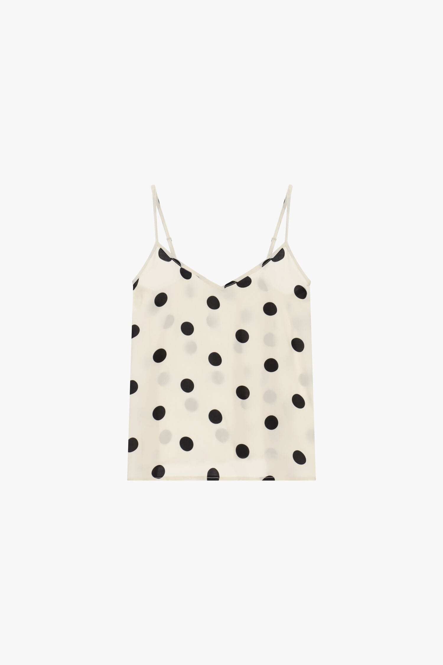 Top A Pois Con Spalline Sottili E Scollo A V Dixie