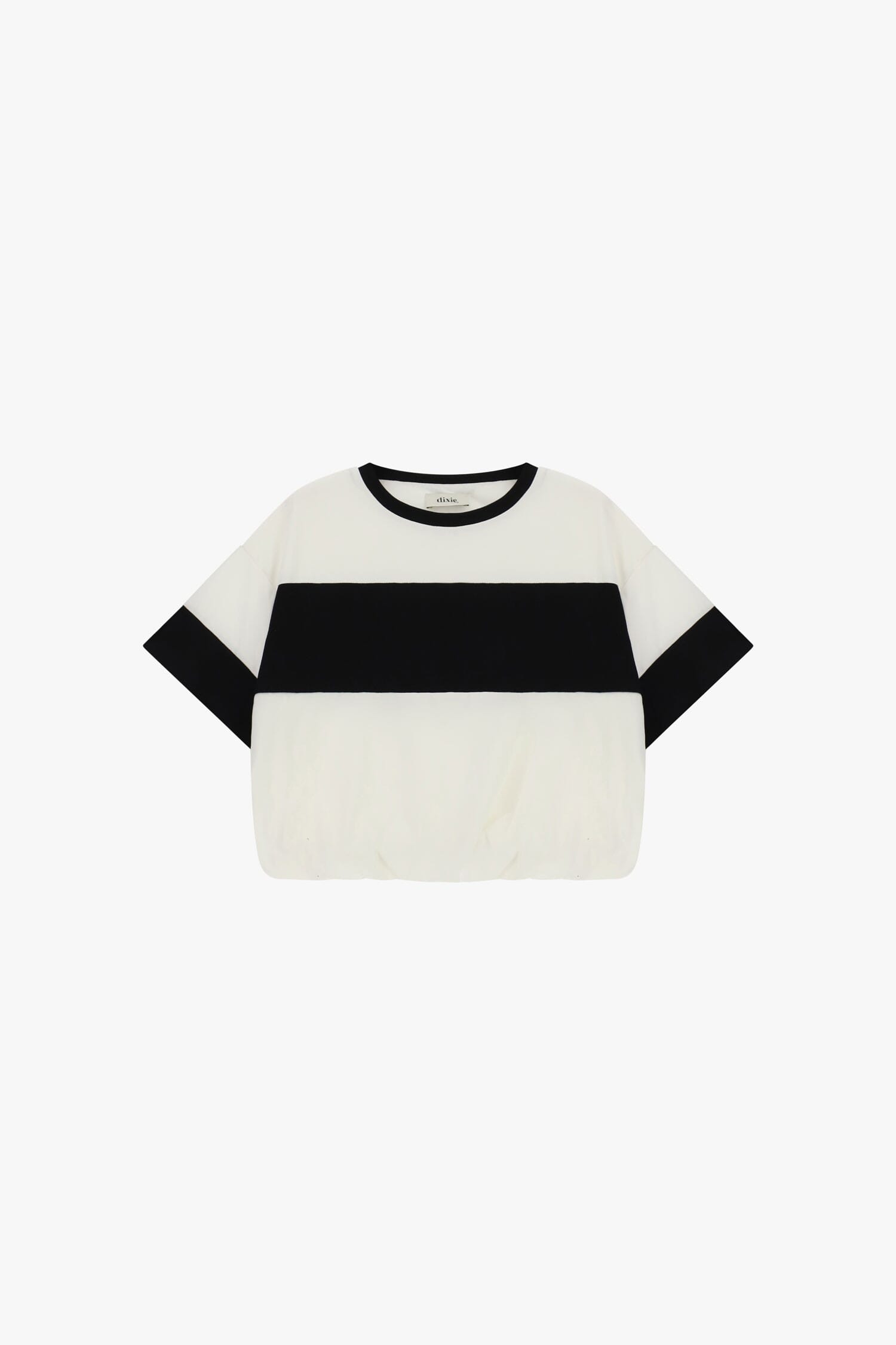 T-Shirt A Maniche Corte Con Elastico E Maxi Banda Dixie