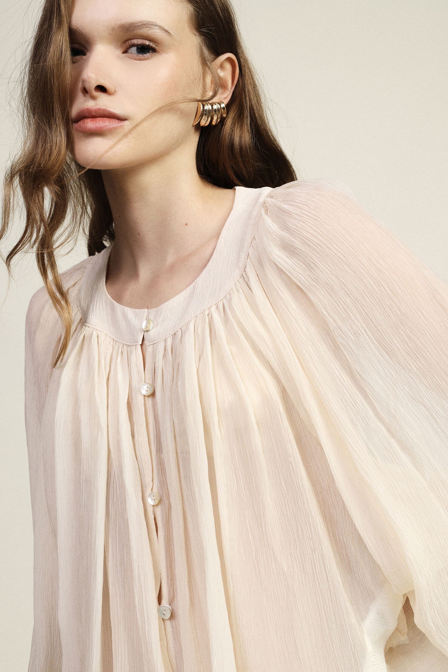 Camicia Ampia Con Maniche A Palloncino E Fiocchi Dixie