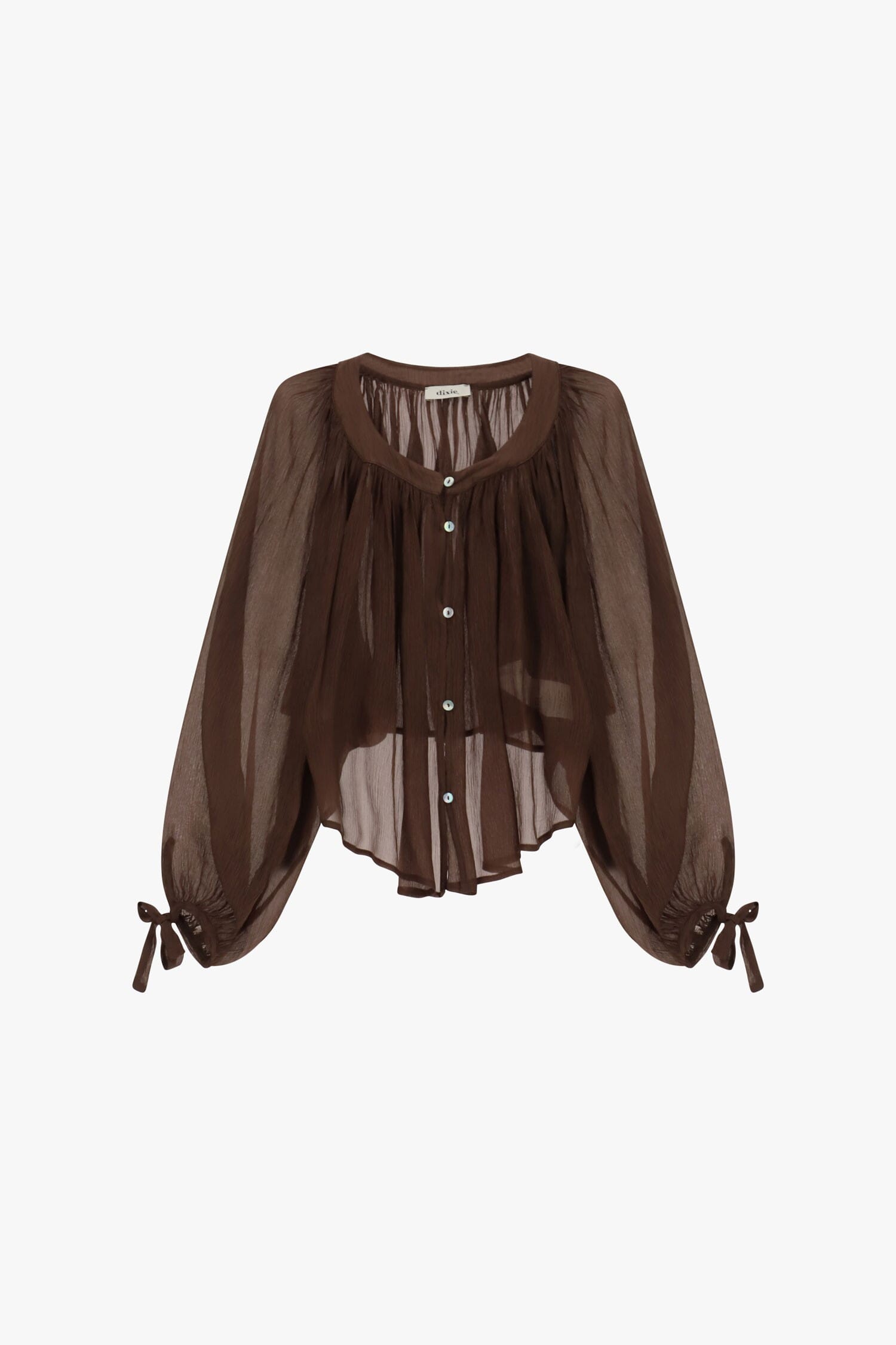 Camicia Ampia Con Maniche A Palloncino E Fiocchi Dixie