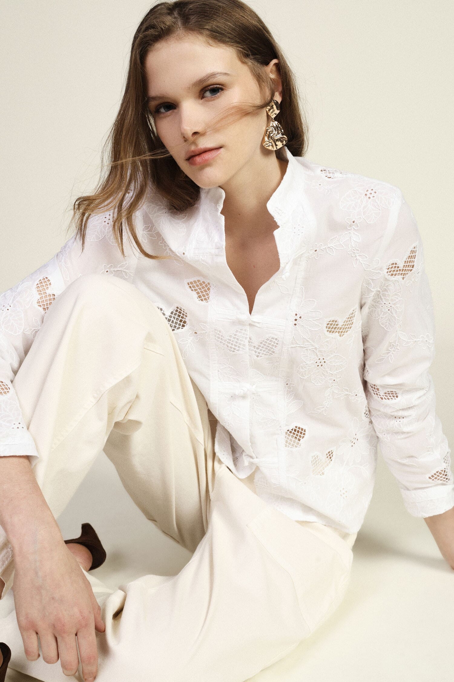 Camicia Collo Alla Coreana E Chiusura Con Bottoni Dixie