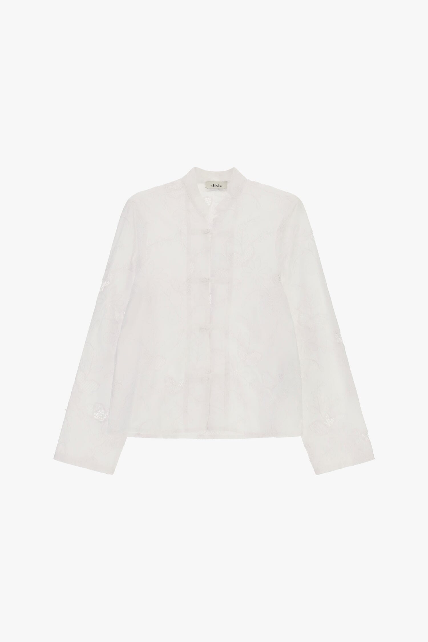Chemise à col mandarin avec fermeture boutonnée Dixie