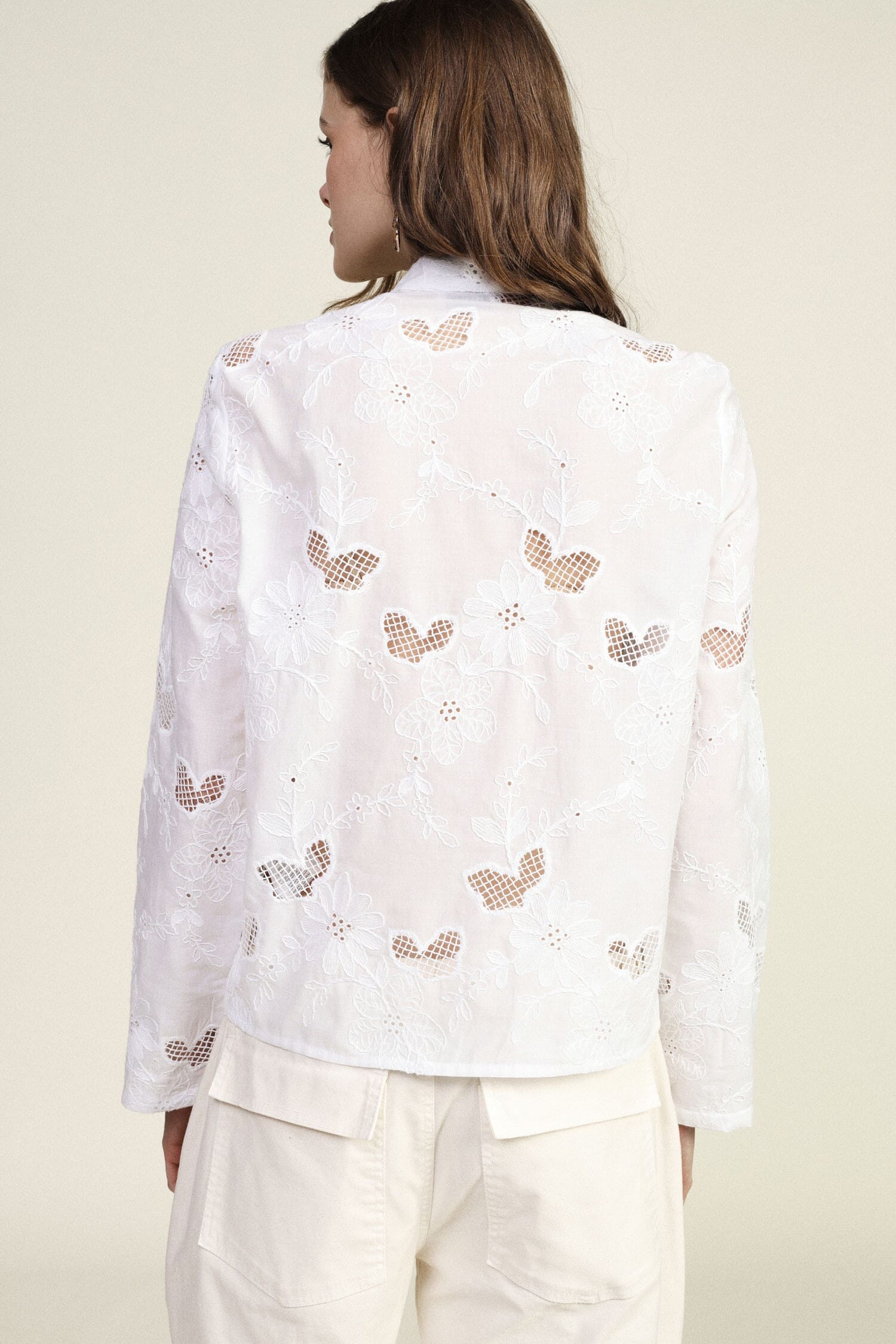 Chemise à col mandarin avec fermeture boutonnée Dixie