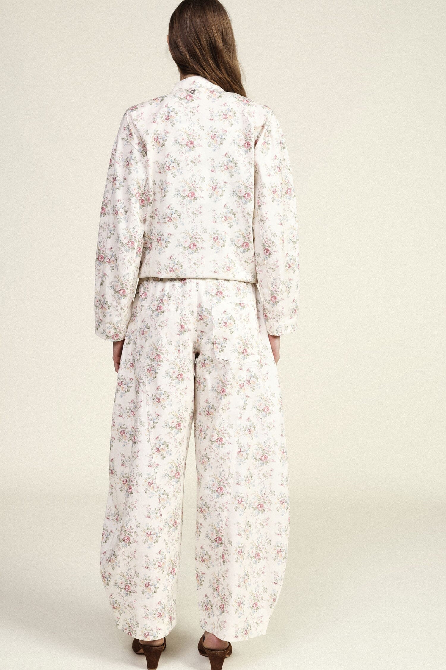 Pantaloni Palazzo Stampa Floreale A Gamba Ampia Dixie