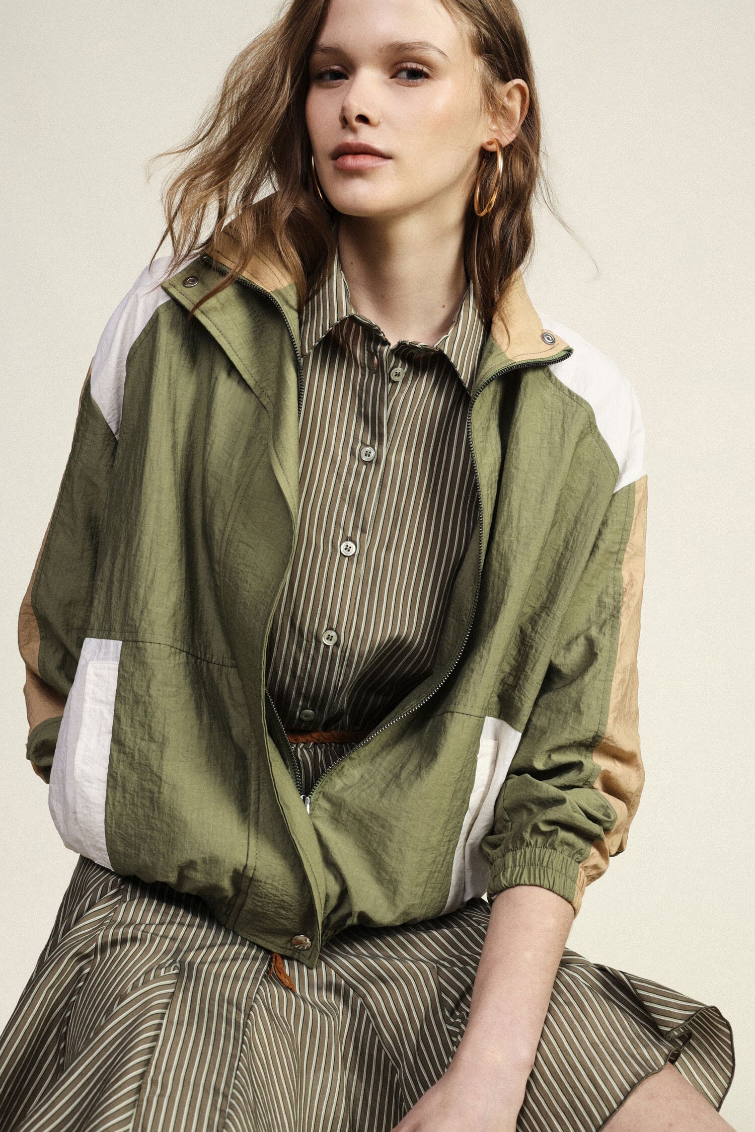 Blouson bombardier avec panneaux contrastés et poignets élastiques Dixie