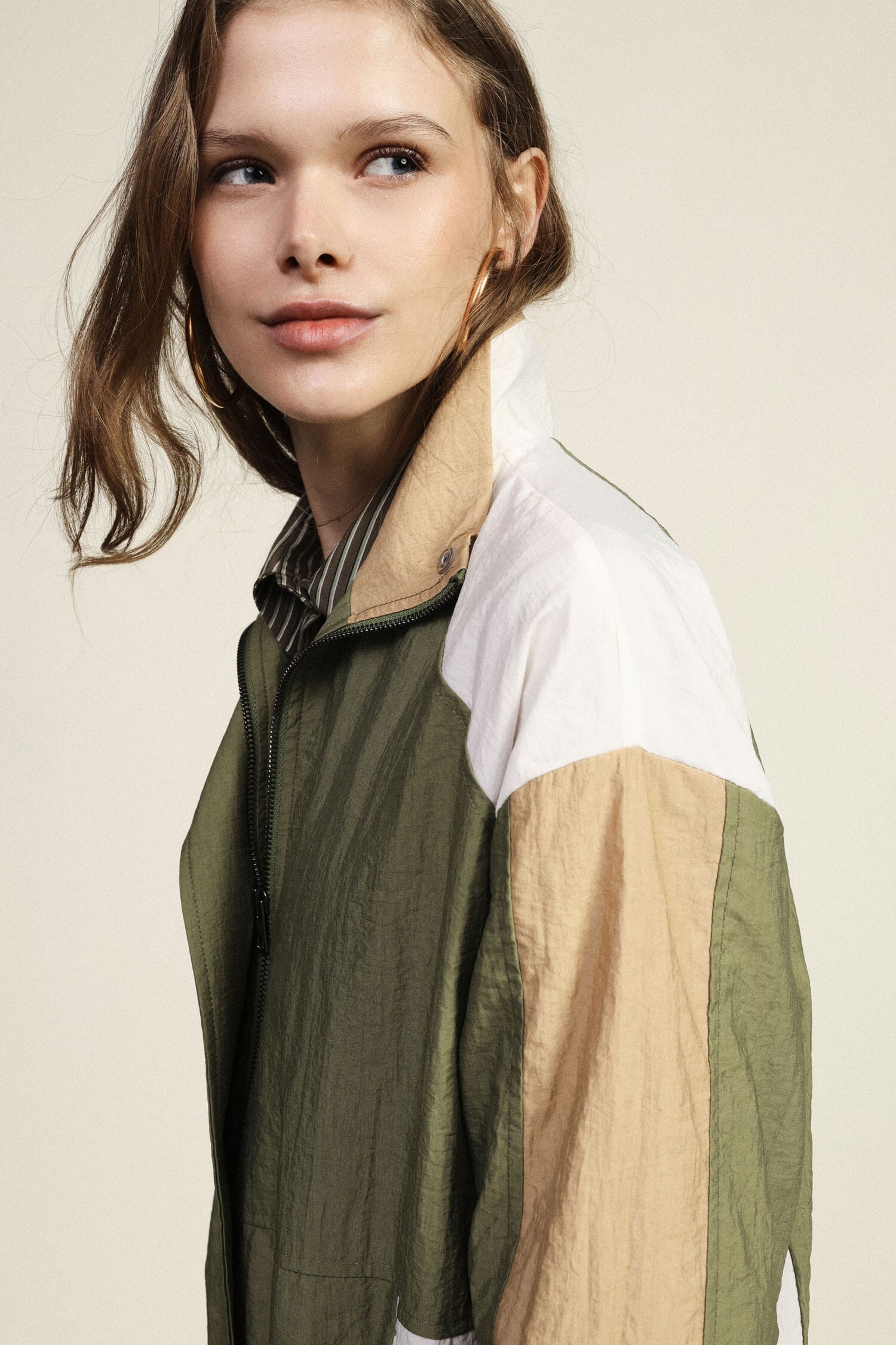 Blouson bombardier avec panneaux contrastés et poignets élastiques Dixie