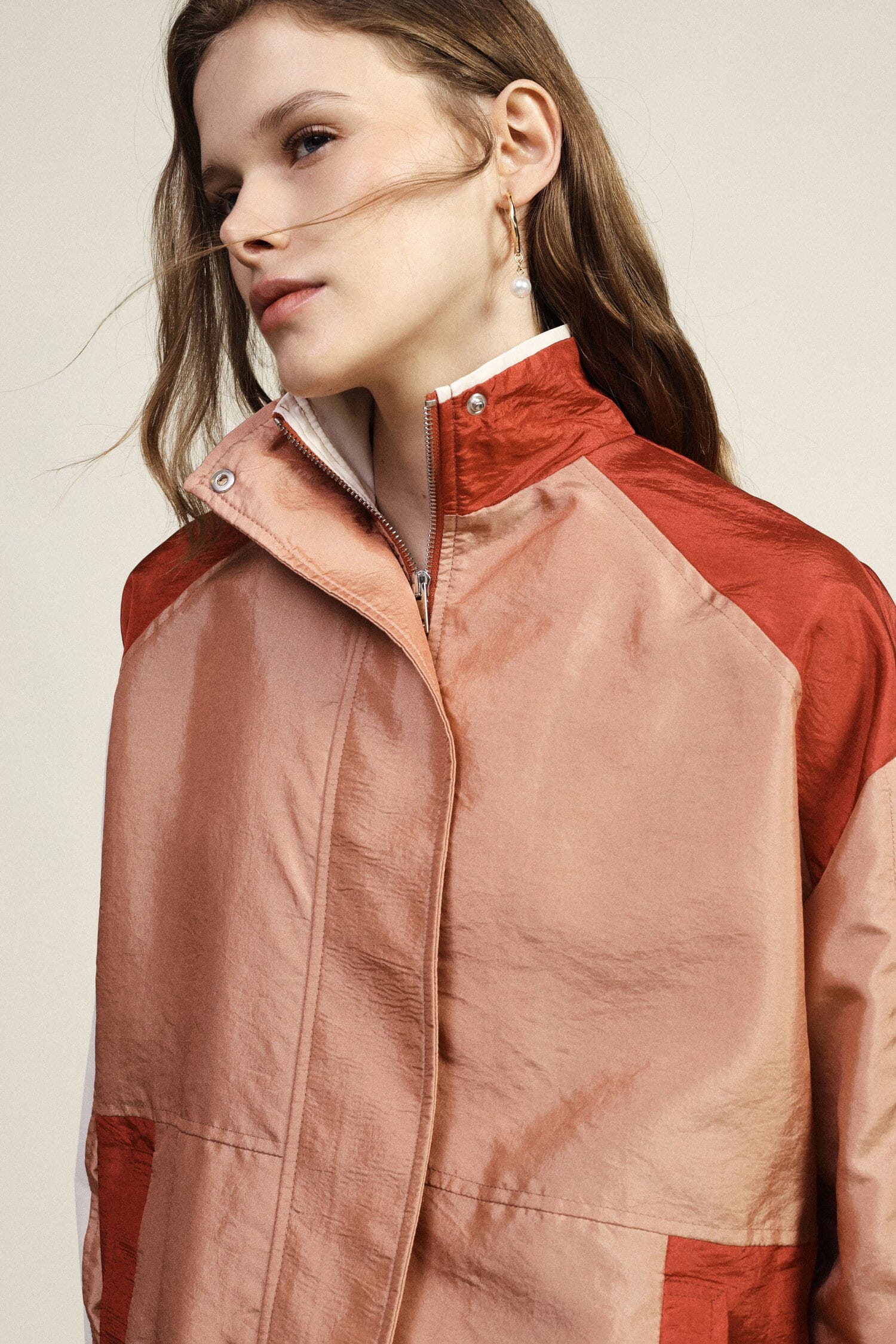 Blouson bombardier avec empiècements contrastés et détails élastiques Dixie