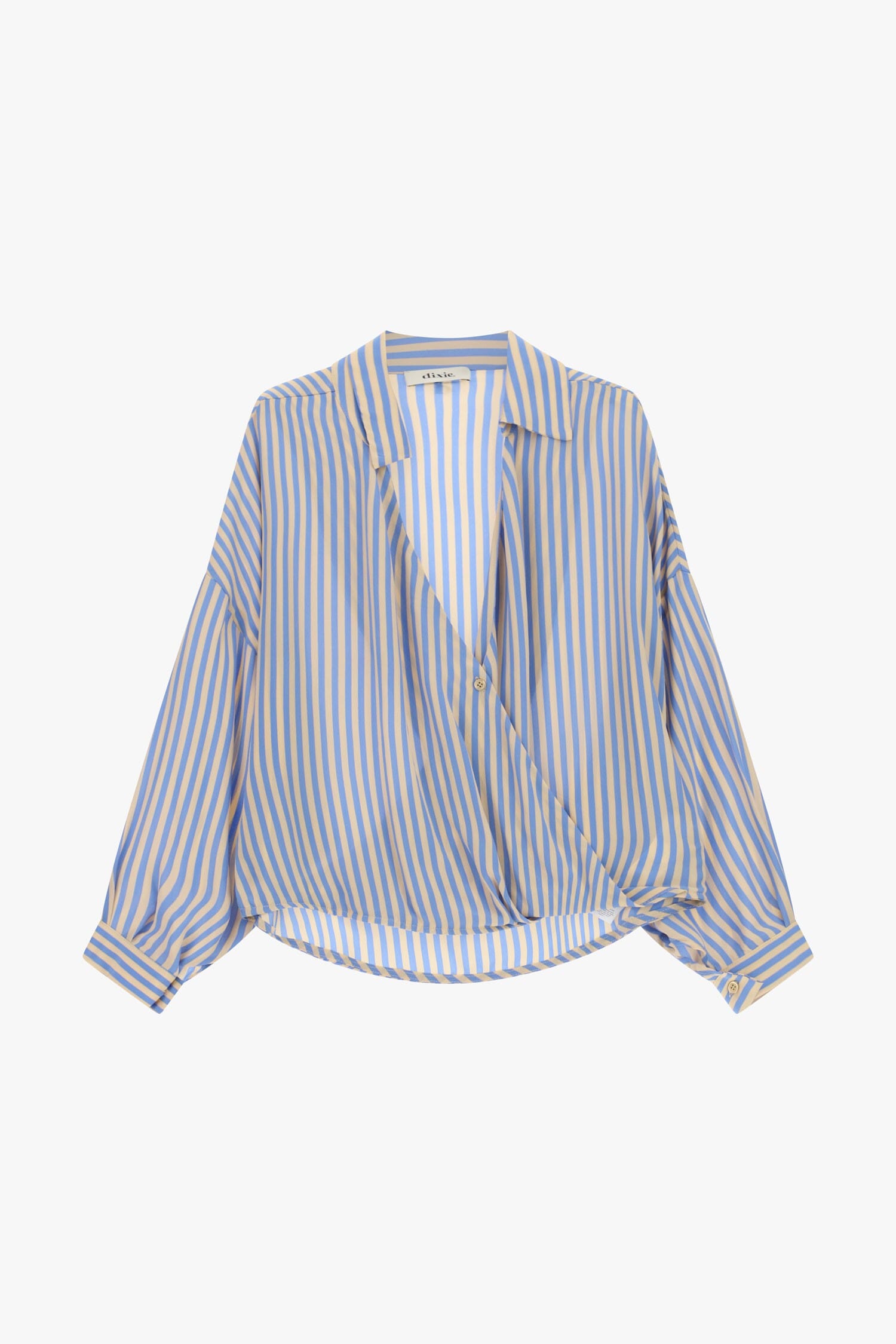 Blusa A Righe Incrociata Con Colletto Classico Dixie