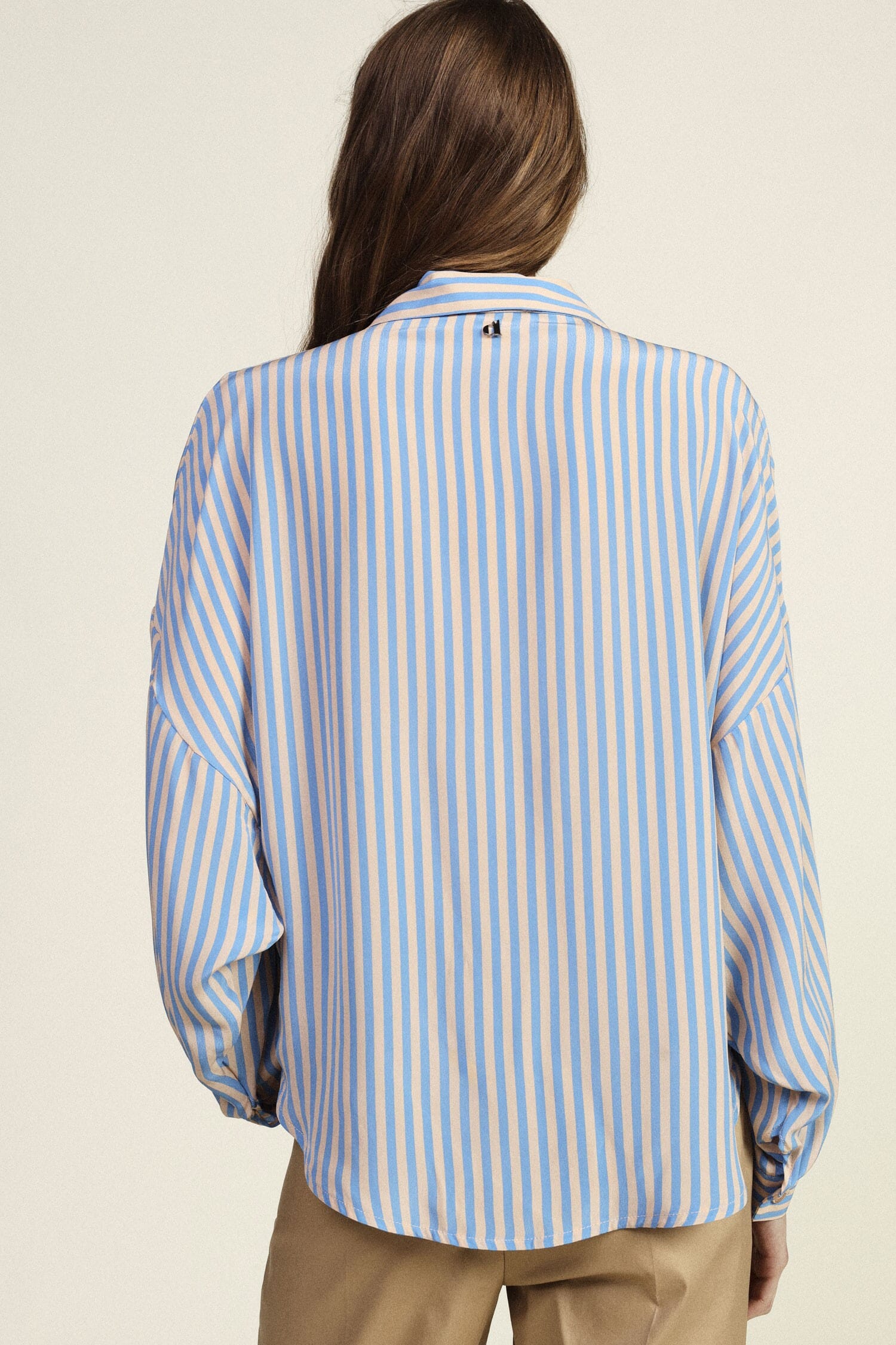 Blusa A Righe Incrociata Con Colletto Classico Dixie