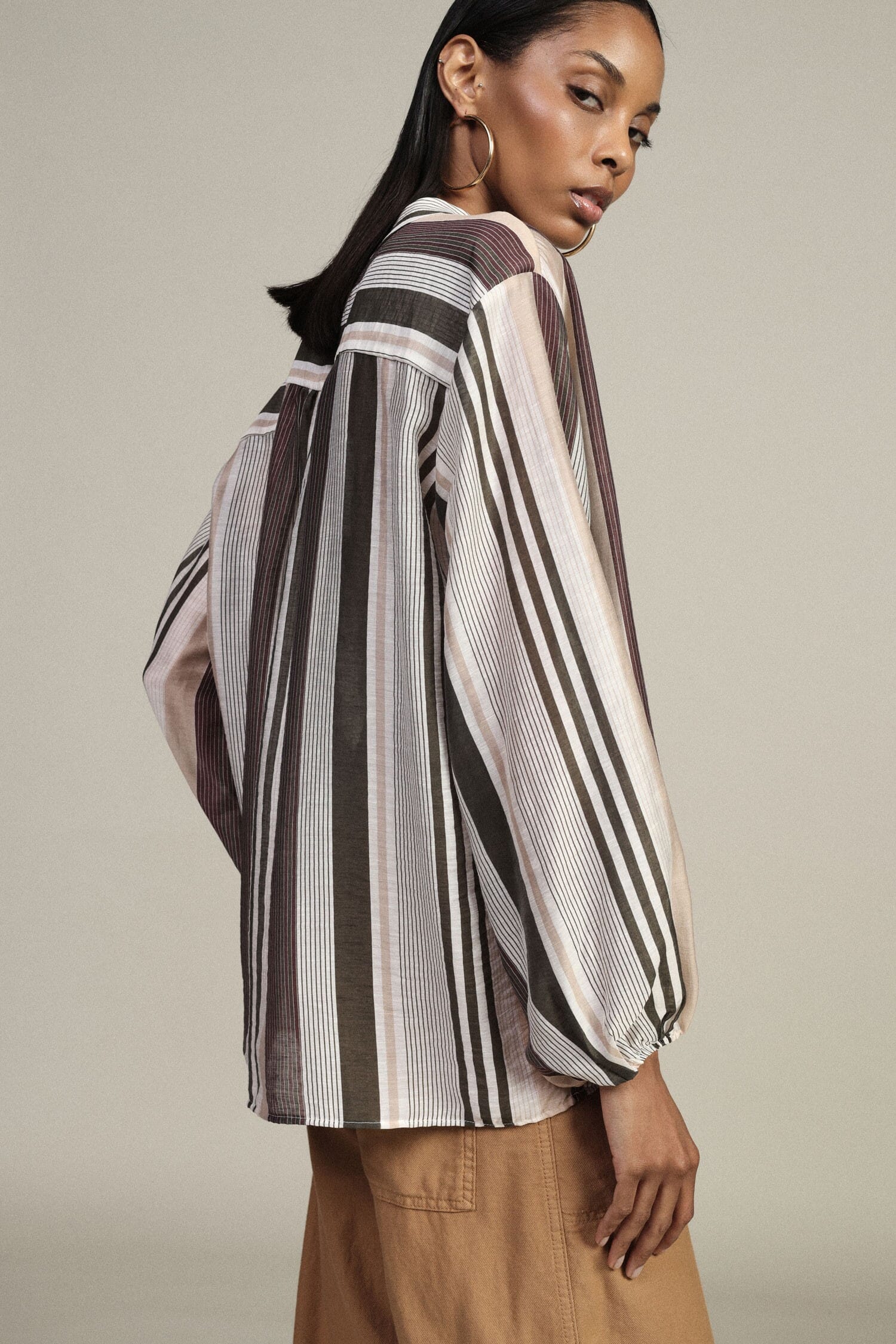 Dixie - Chemisier rayé à manches longues