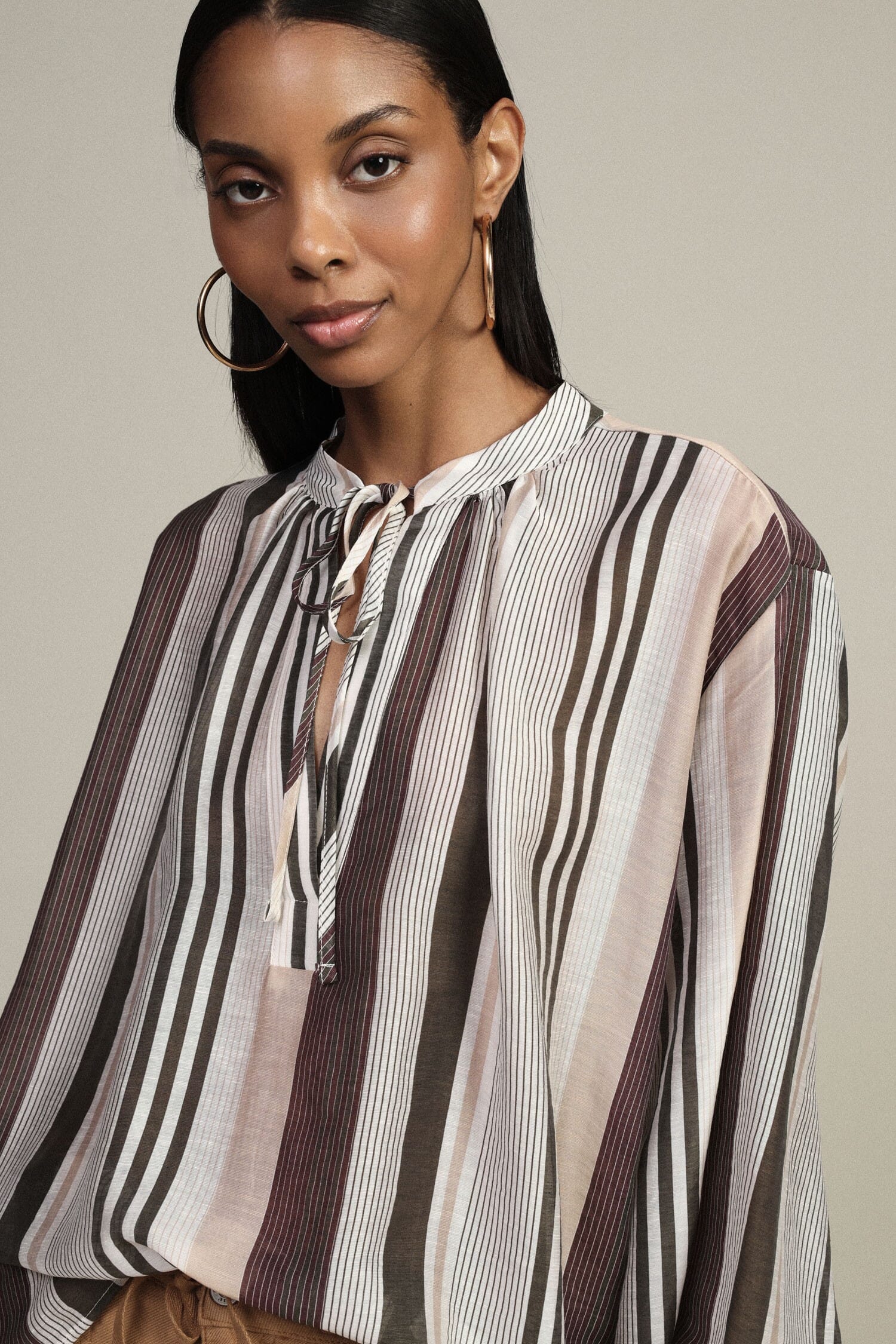 Dixie - Chemisier rayé à manches longues