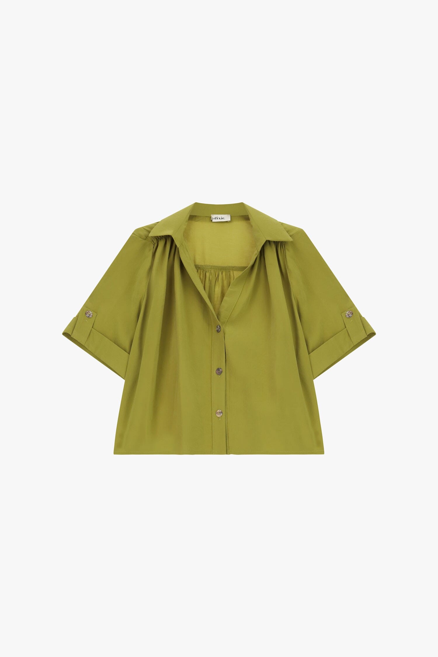 Camicia Corta Con Maniche Ampie E Bottoni Dixie