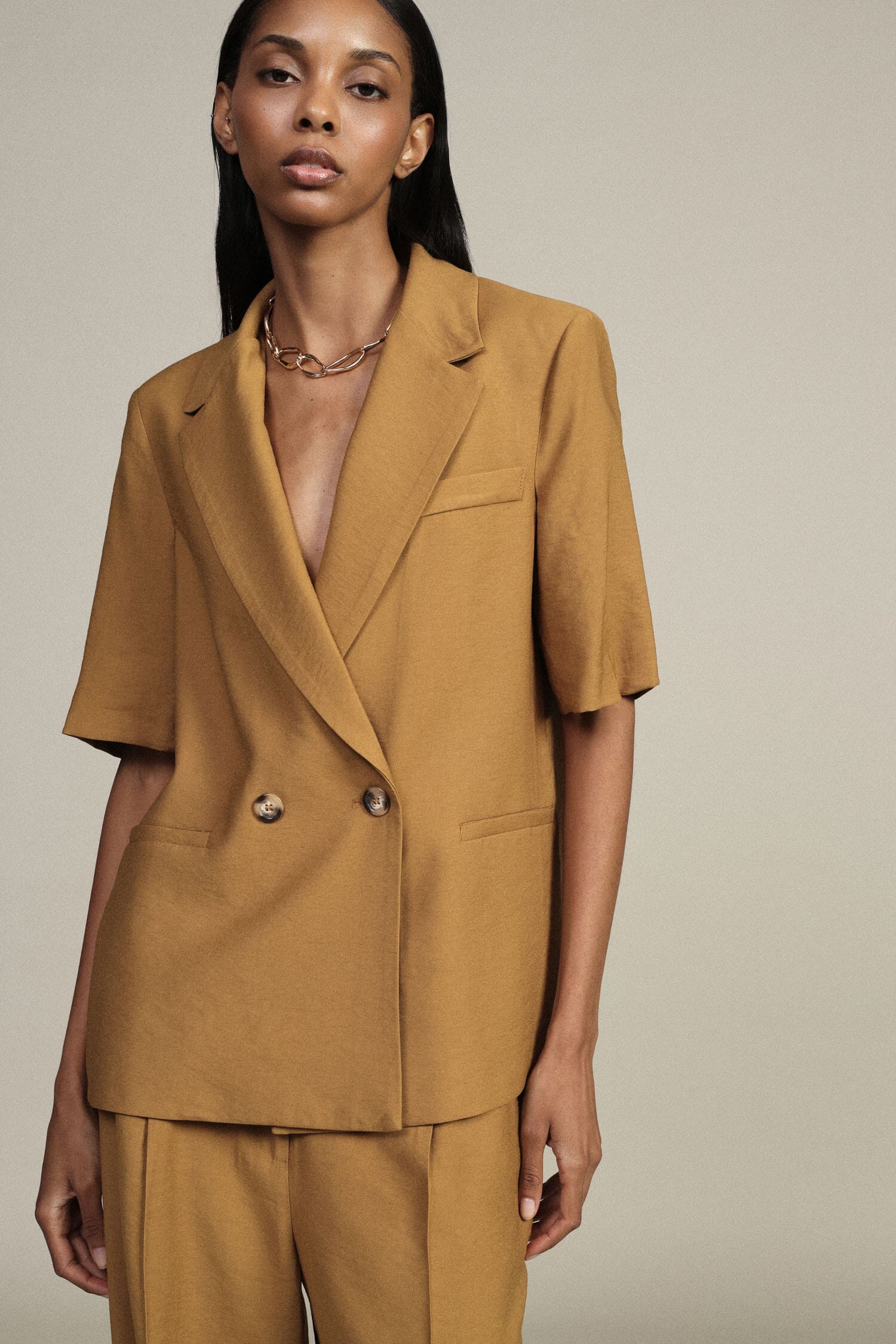 Blazer Doppiopetto Maniche Corte E Tasche Dixie