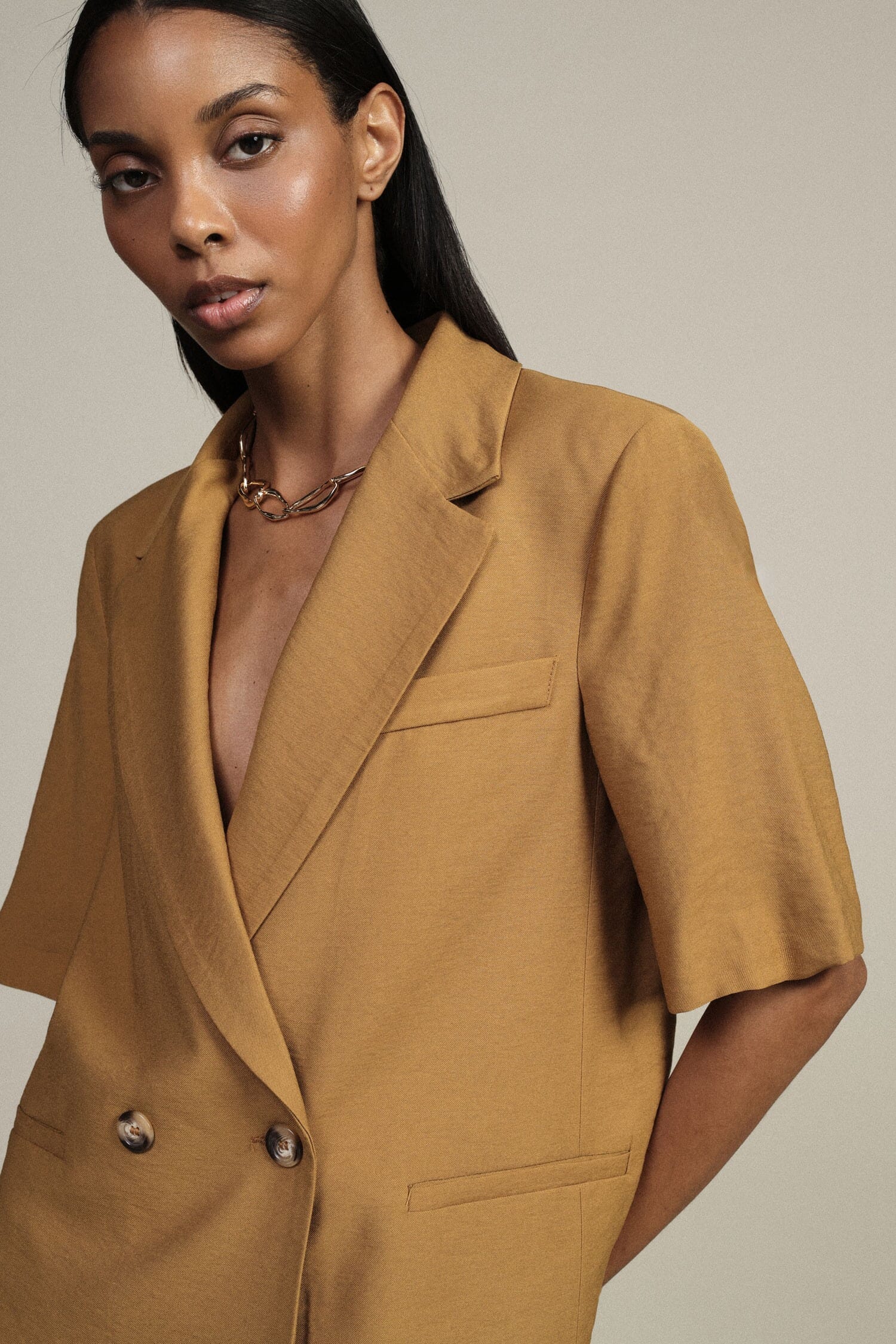 Blazer Doppiopetto Maniche Corte E Tasche Dixie