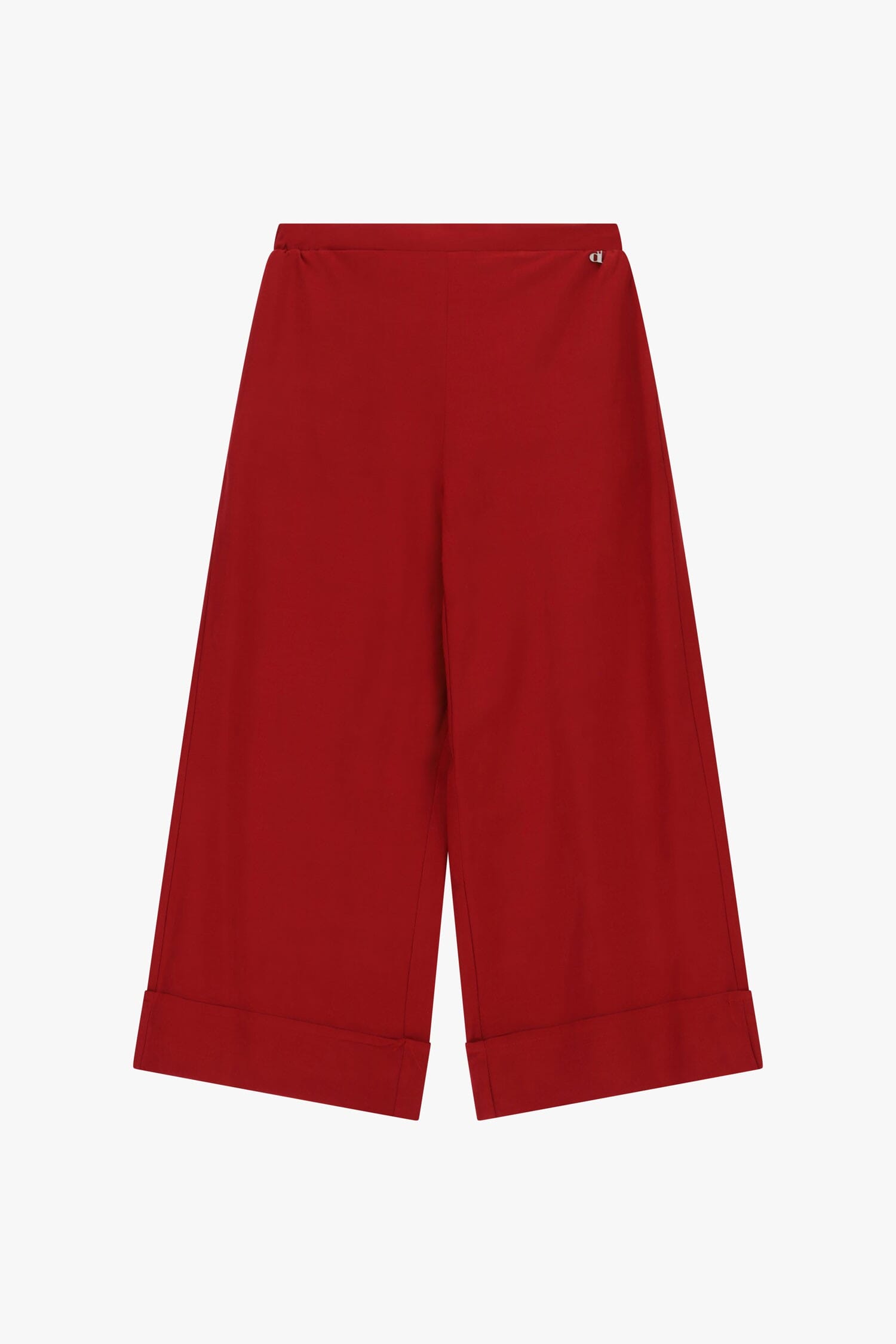 Pantaloni Palazzo Cropped Con Maxi Risvolto Dixie