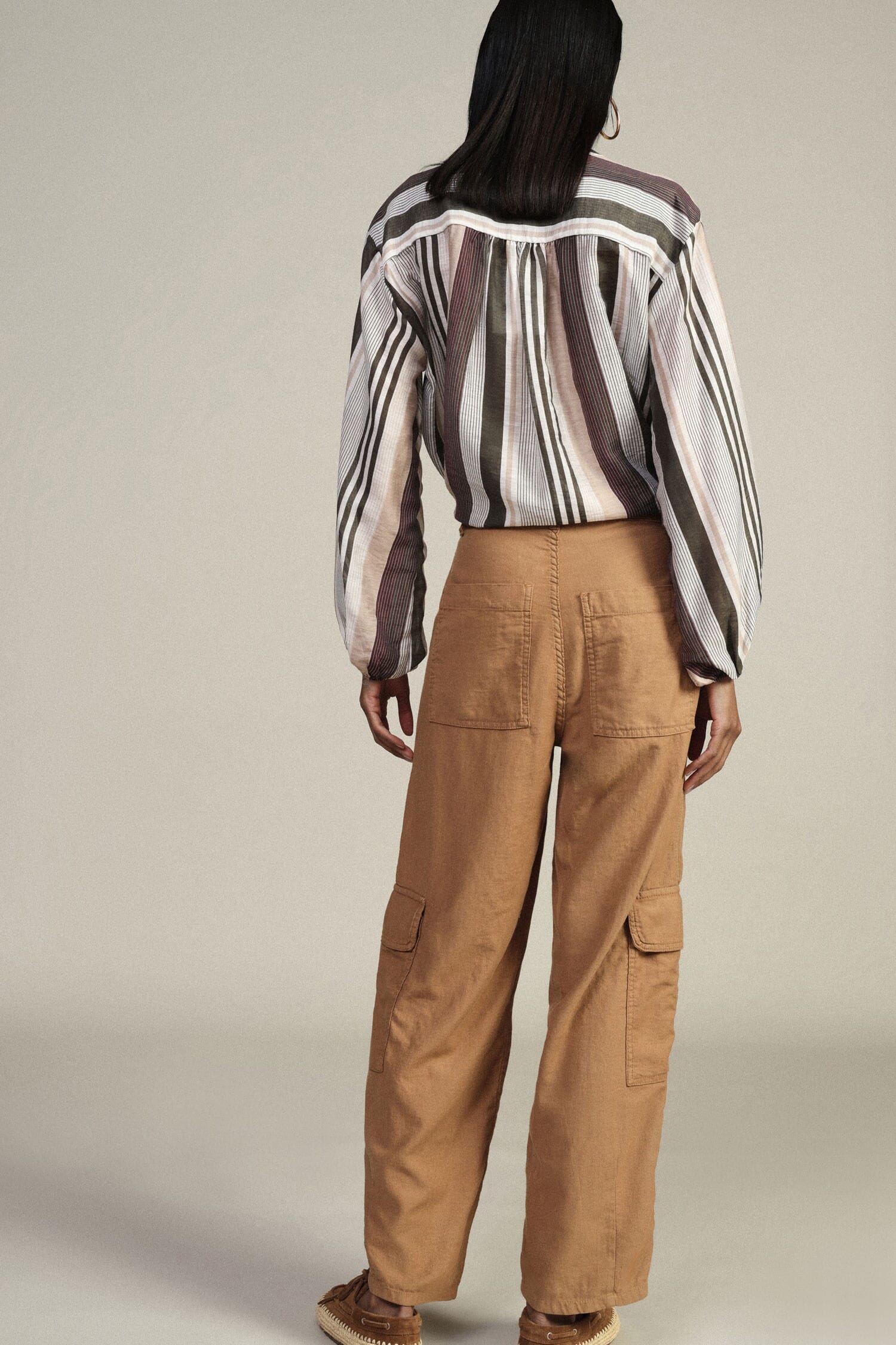 Pantaloni Palazzo Con Tasche Cargo Laterali Dixie