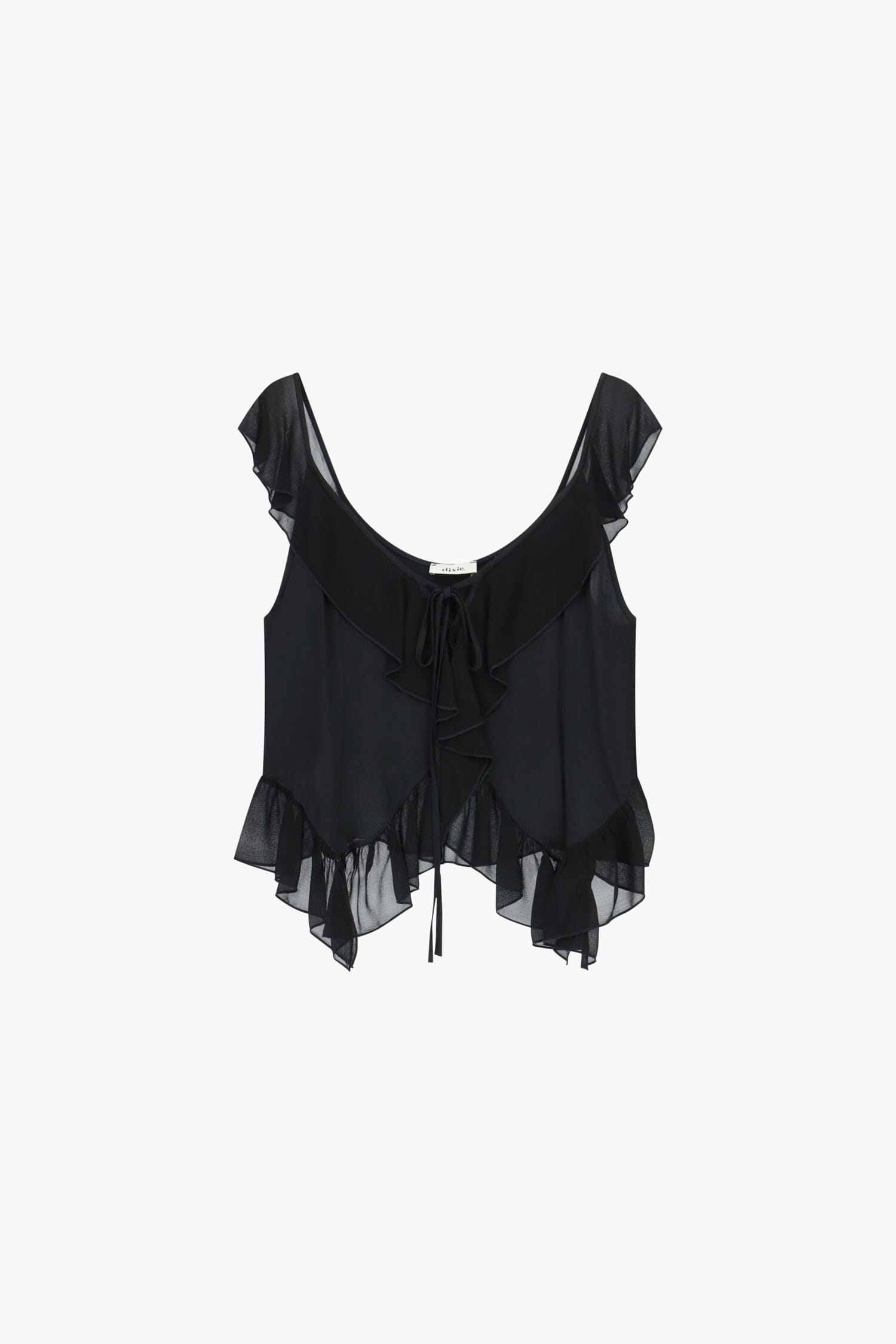 Top Con Balze E Scollo Ampio Annodato Dixie