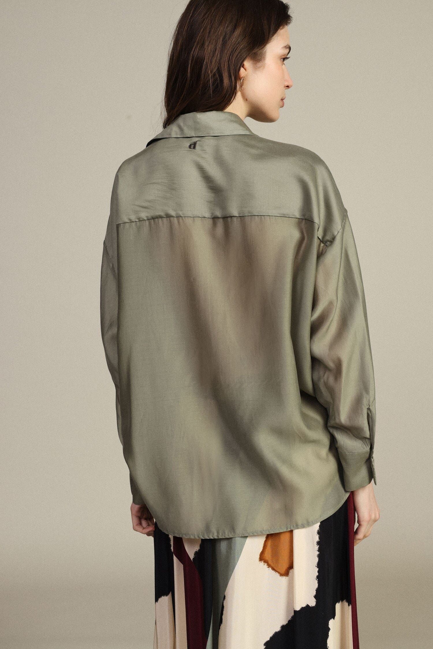 Camicia Trasparente Con Tasche Frontali Oversize Dixie