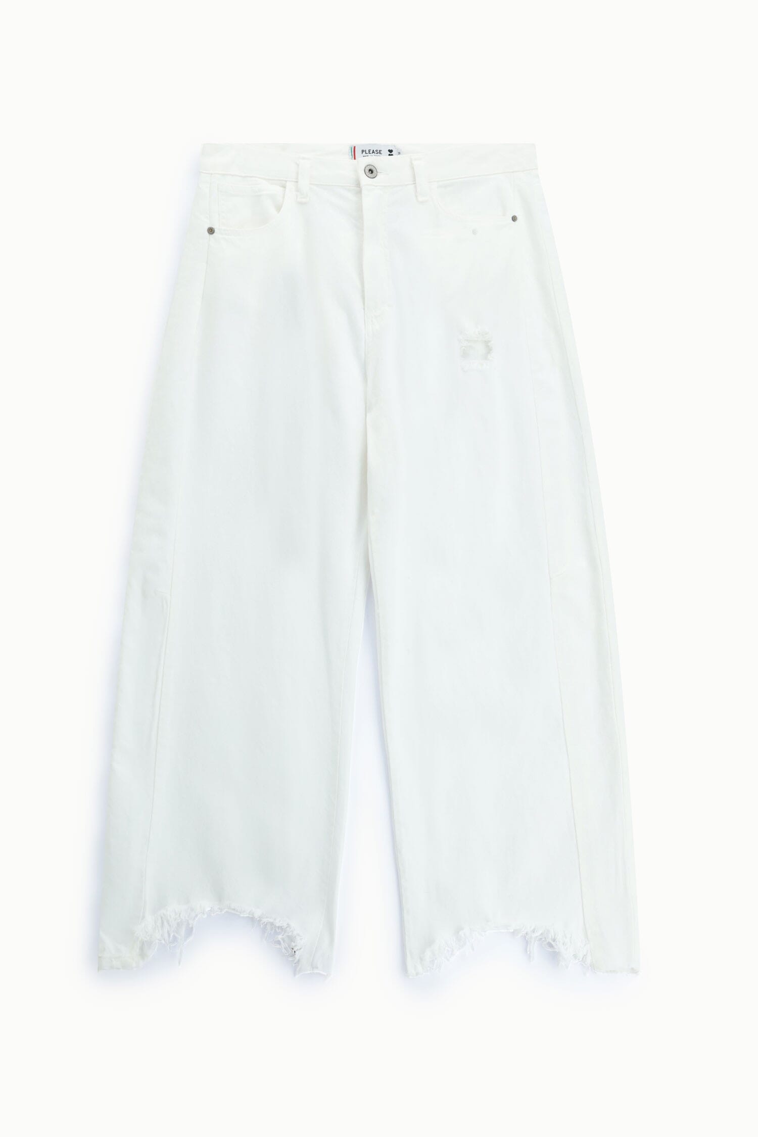 High Waisted Palace Trousers With Frayed Hem Please
