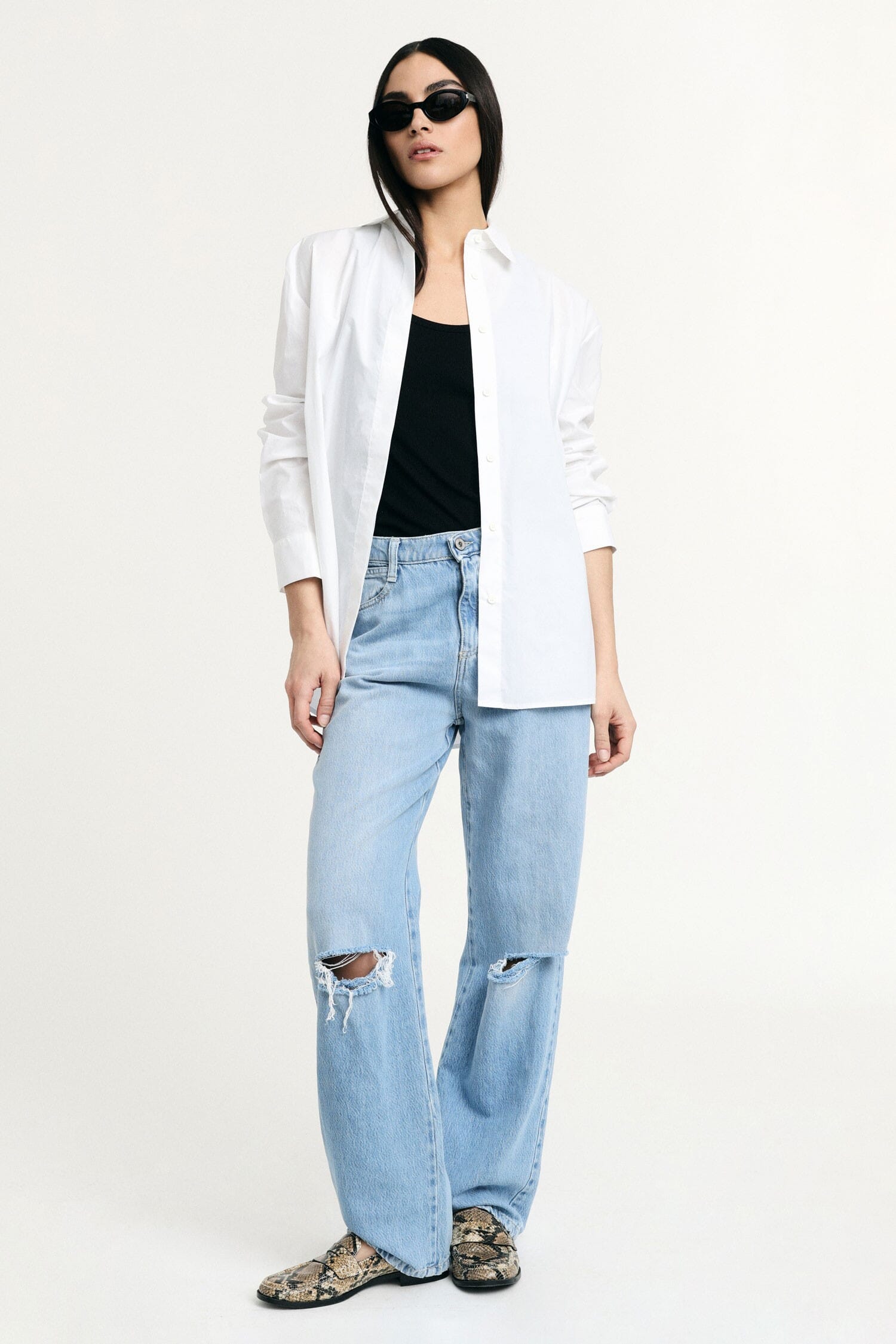 Wide Leg Jeans With Knee Ties Please