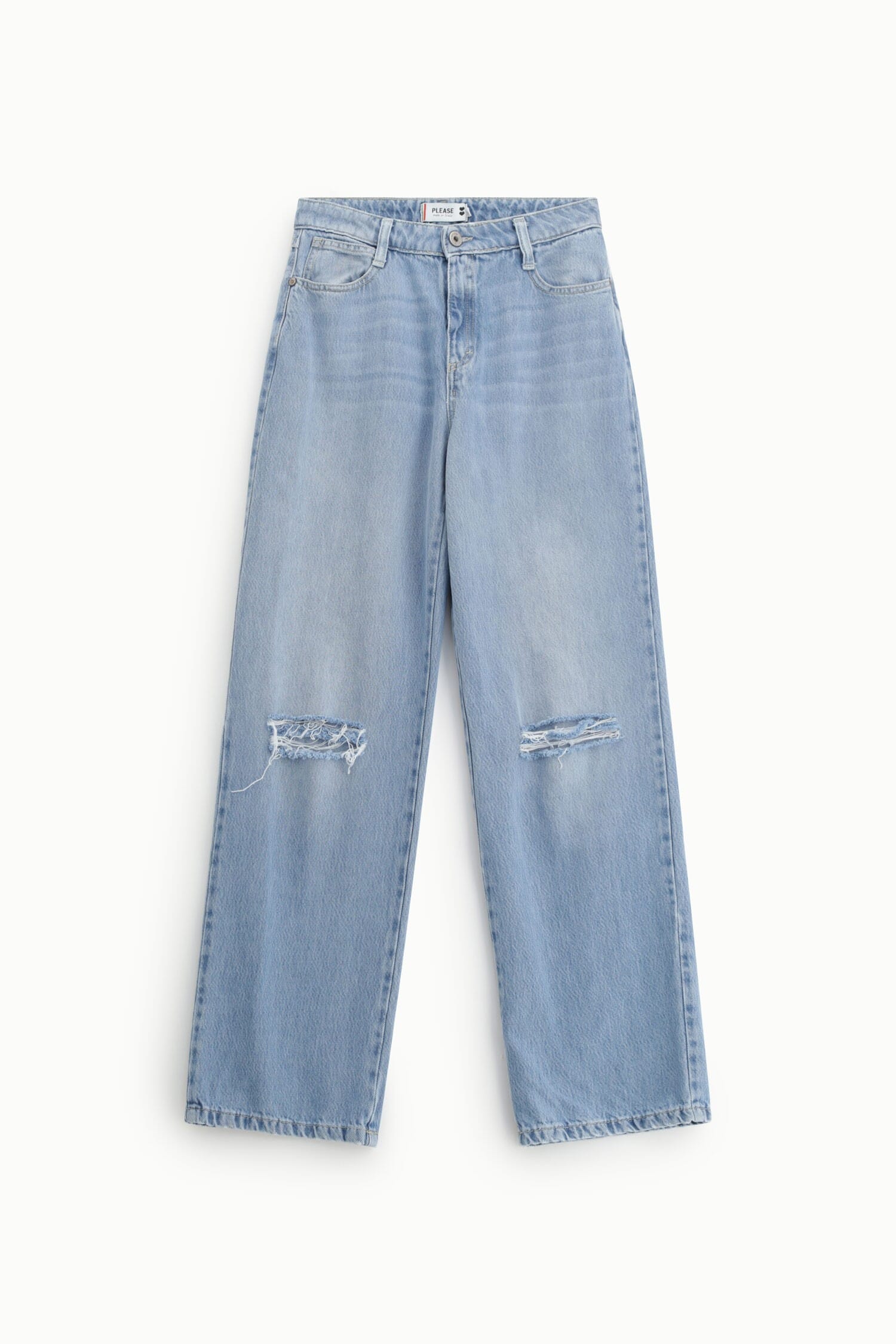Wide Leg Jeans With Knee Ties Please