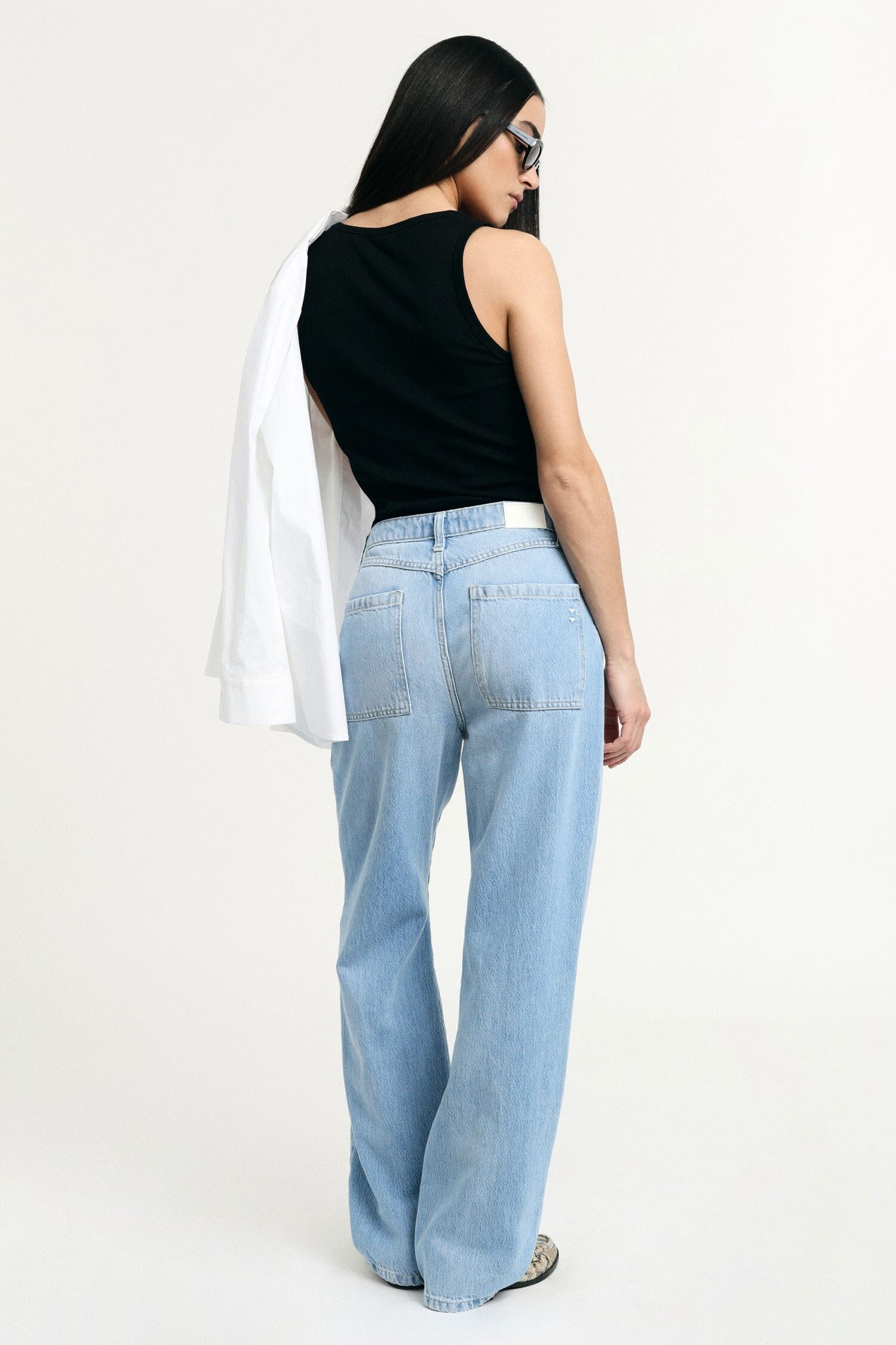 Wide Leg Jeans With Knee Ties Please