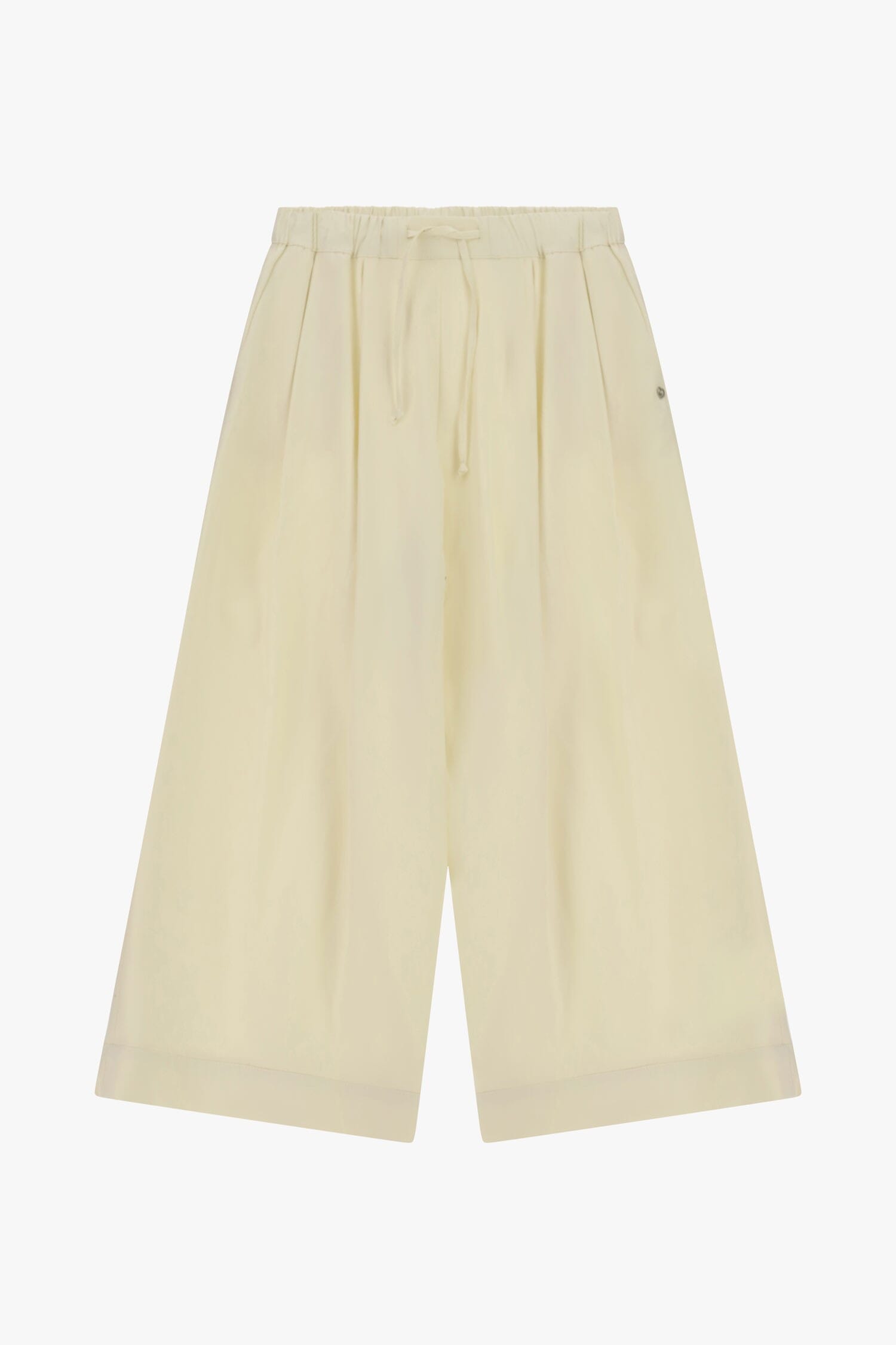 Pantaloni Palazzo Cropped Con Vita Elasticizzata Please