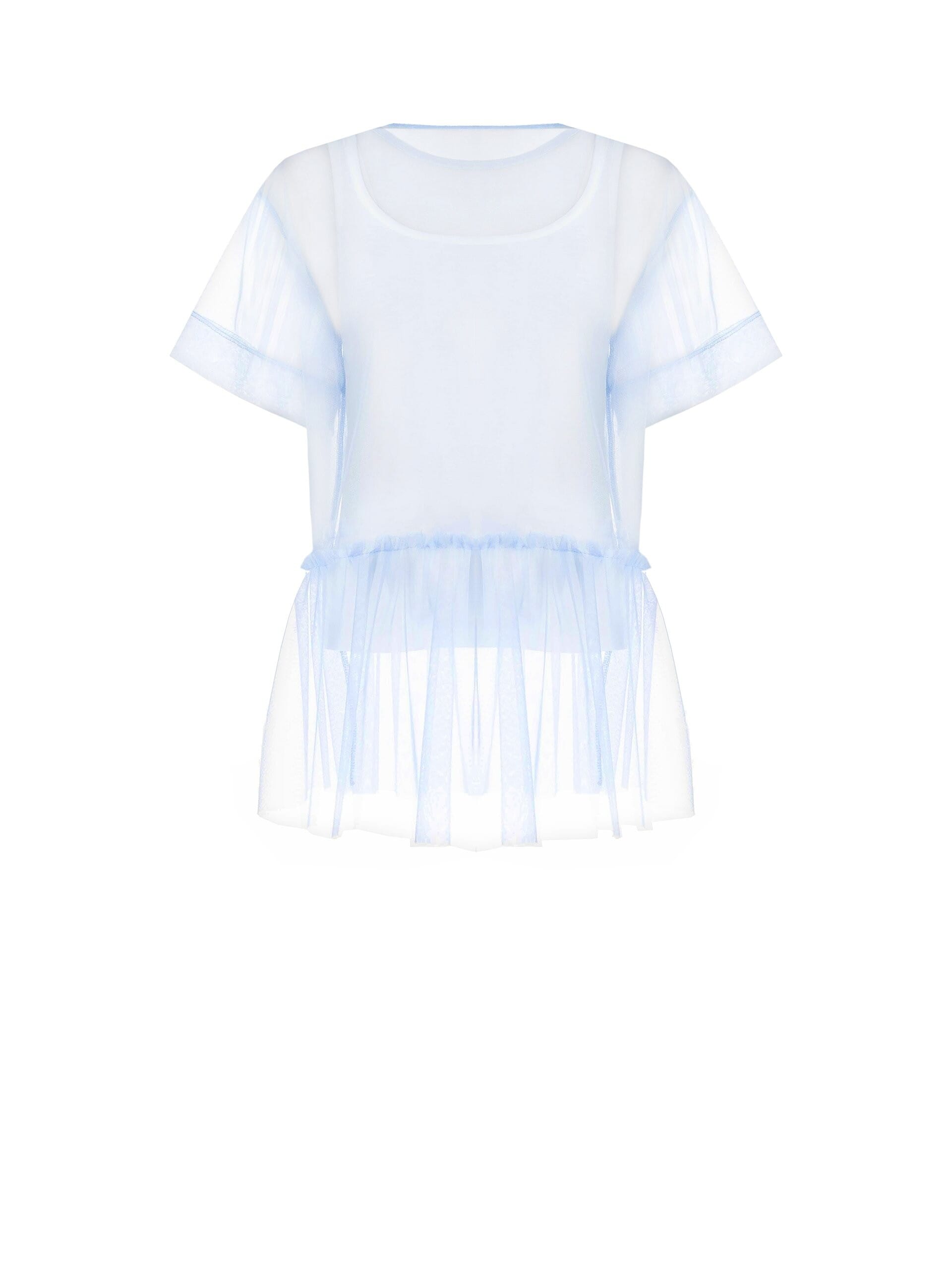 Wide Tulle Top With Ruffle And With Matching Tank Top Included Rinascimento