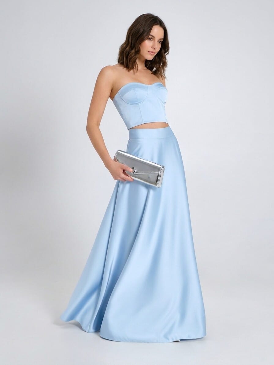 Rinascimento Satin Crop Top Corset With Cups