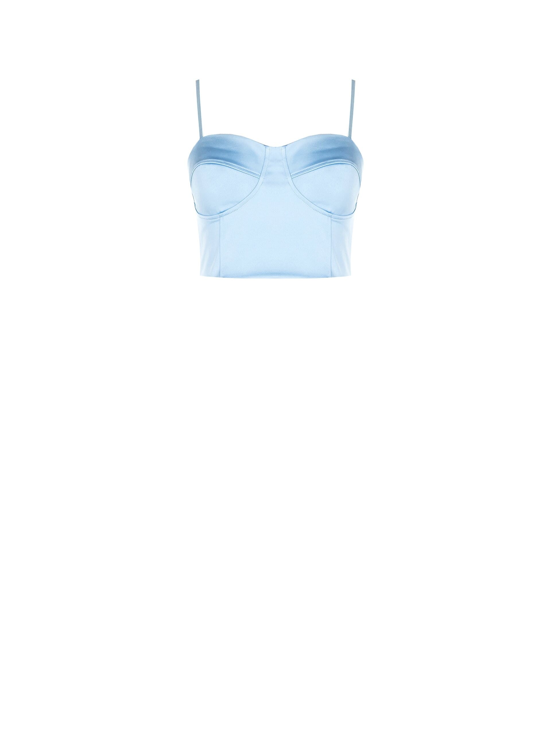 Rinascimento Satin Crop Top Corset With Cups