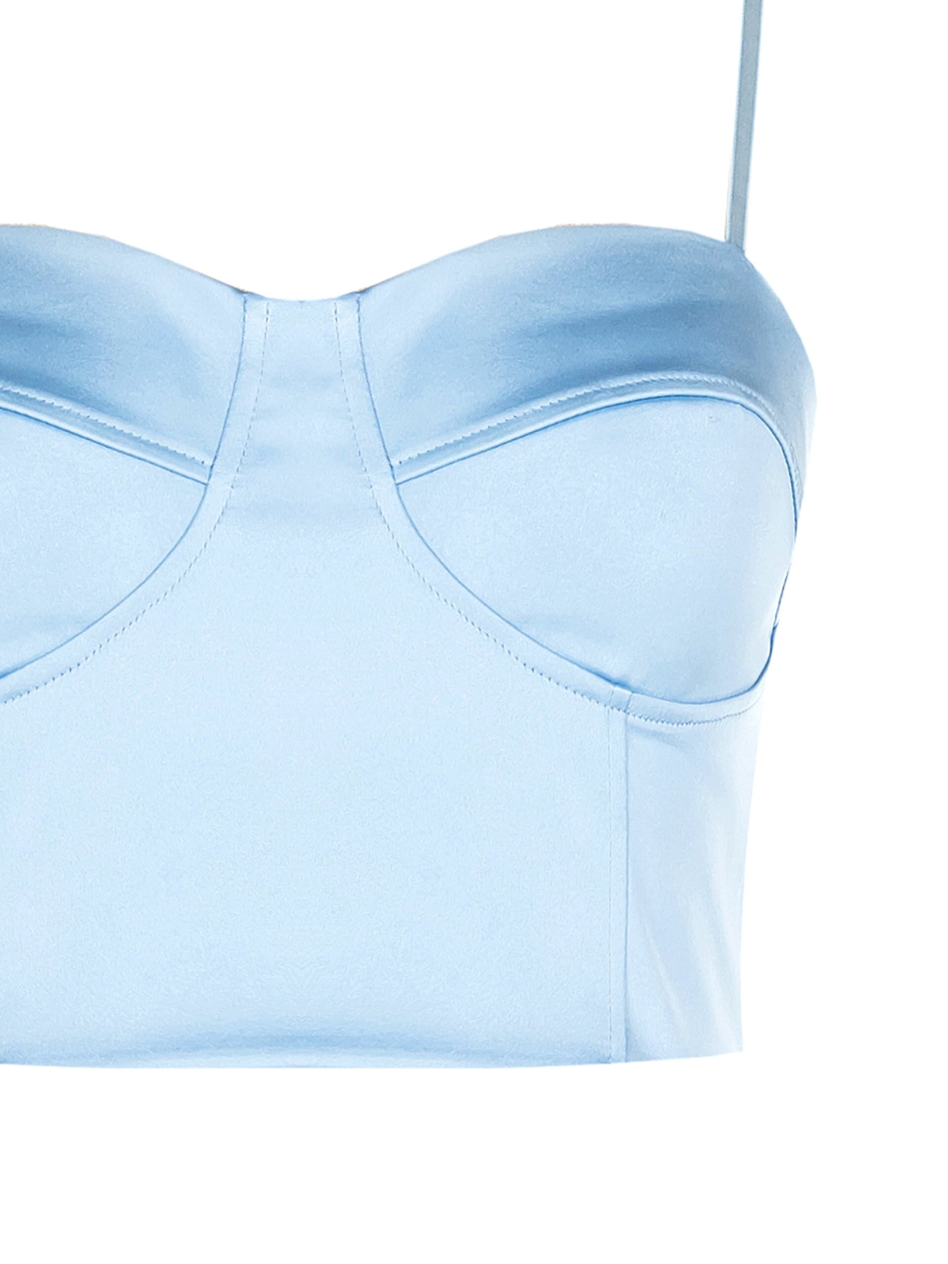 Rinascimento Satin Crop Top Corset With Cups