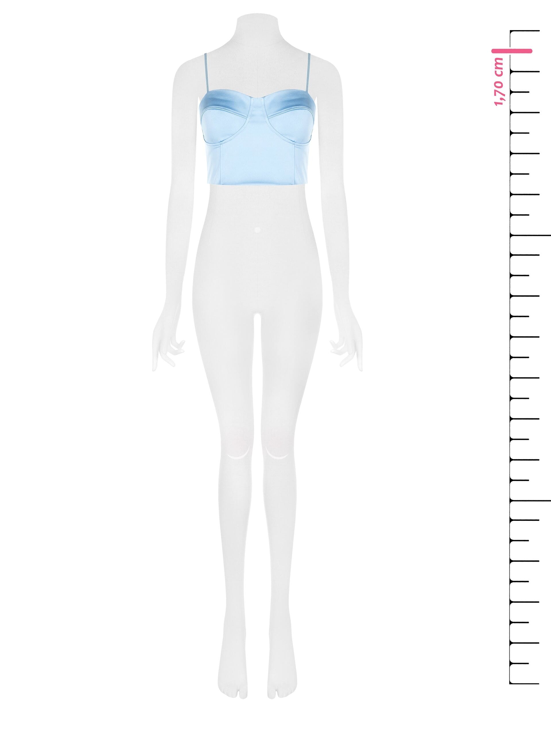 Rinascimento Satin Crop Top Corset With Cups