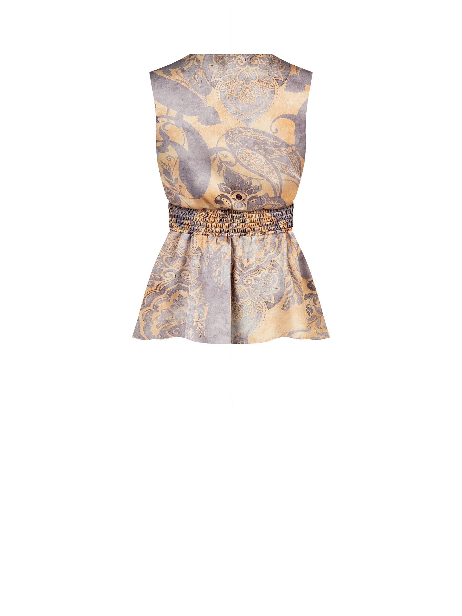 Rinascimento V-neck V-neck Satin Waist Top