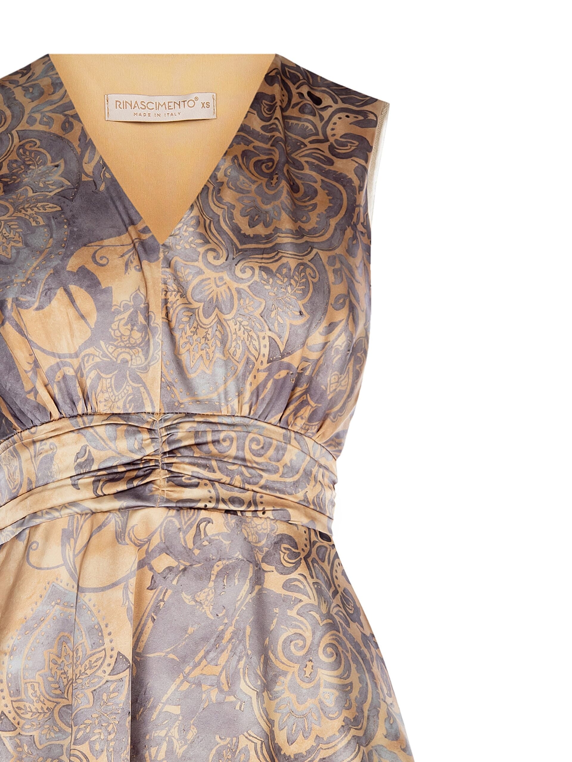 Rinascimento V-neck V-neck Satin Waist Top