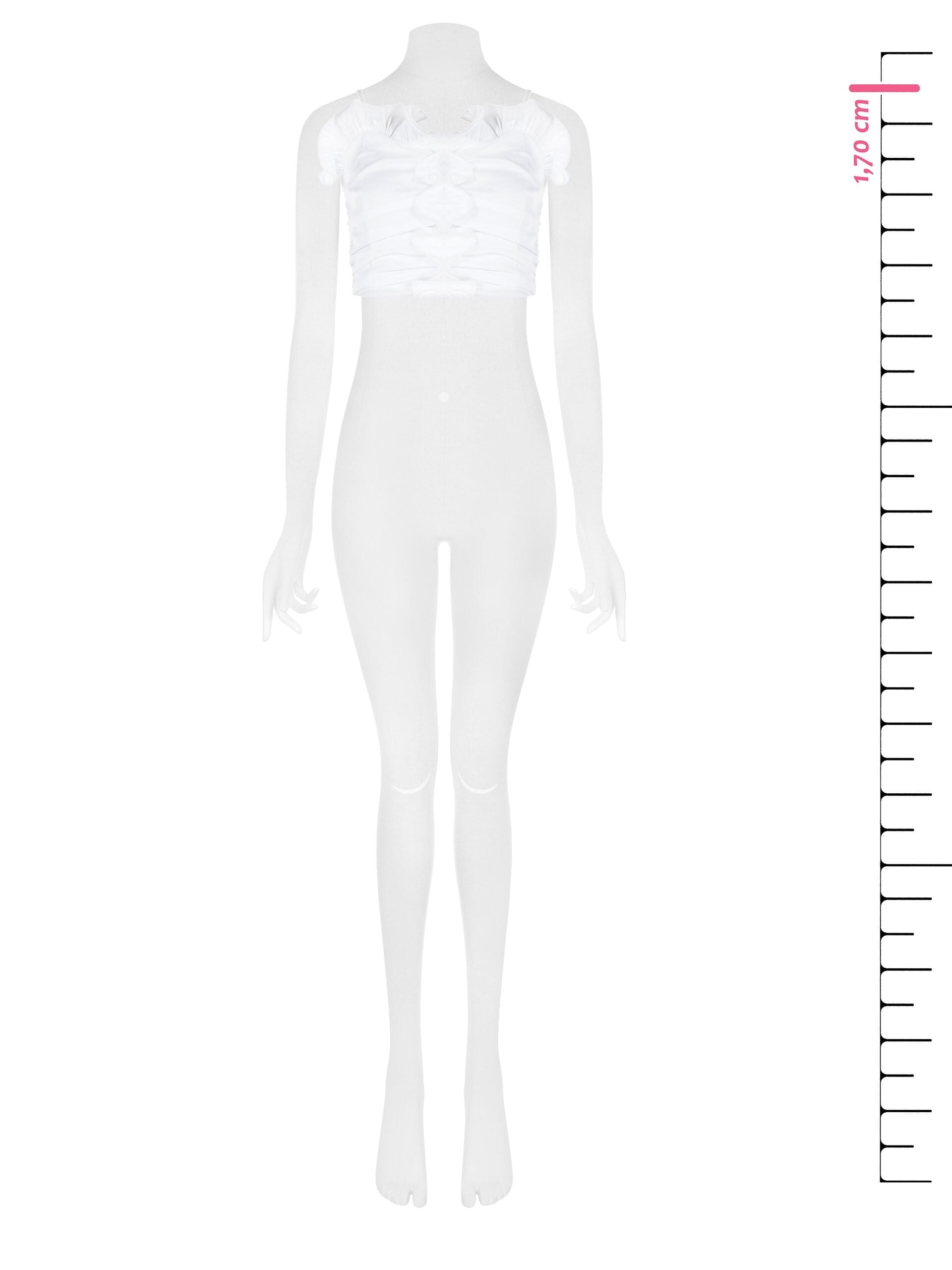 Rinascimento Cotton Mix Top Corset with Ruffles