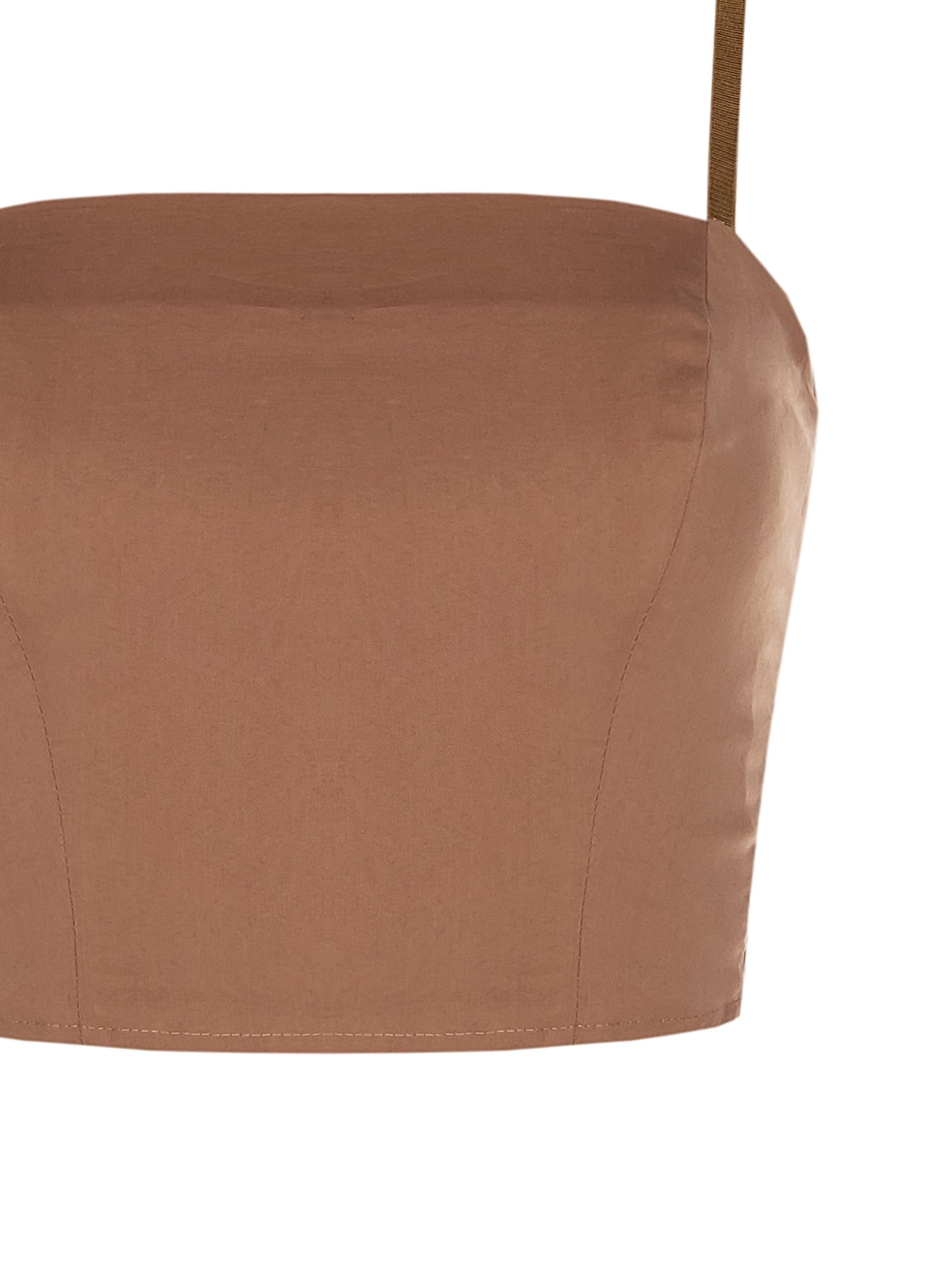 Mixed Cotton Stretch Bustier Top On Hips Rinascimento