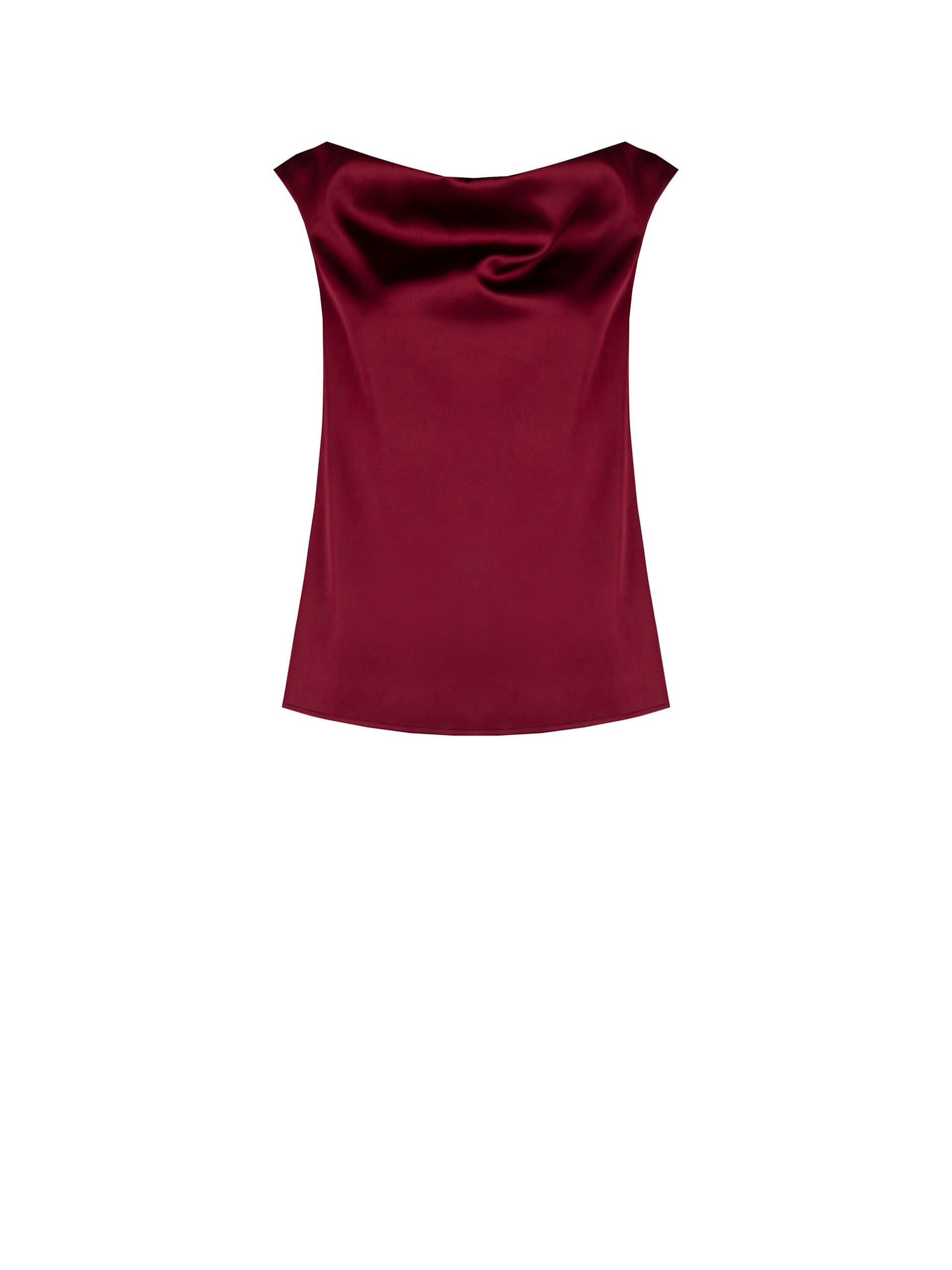 Rinascimento Heavy Satin Sleeveless Backless Top