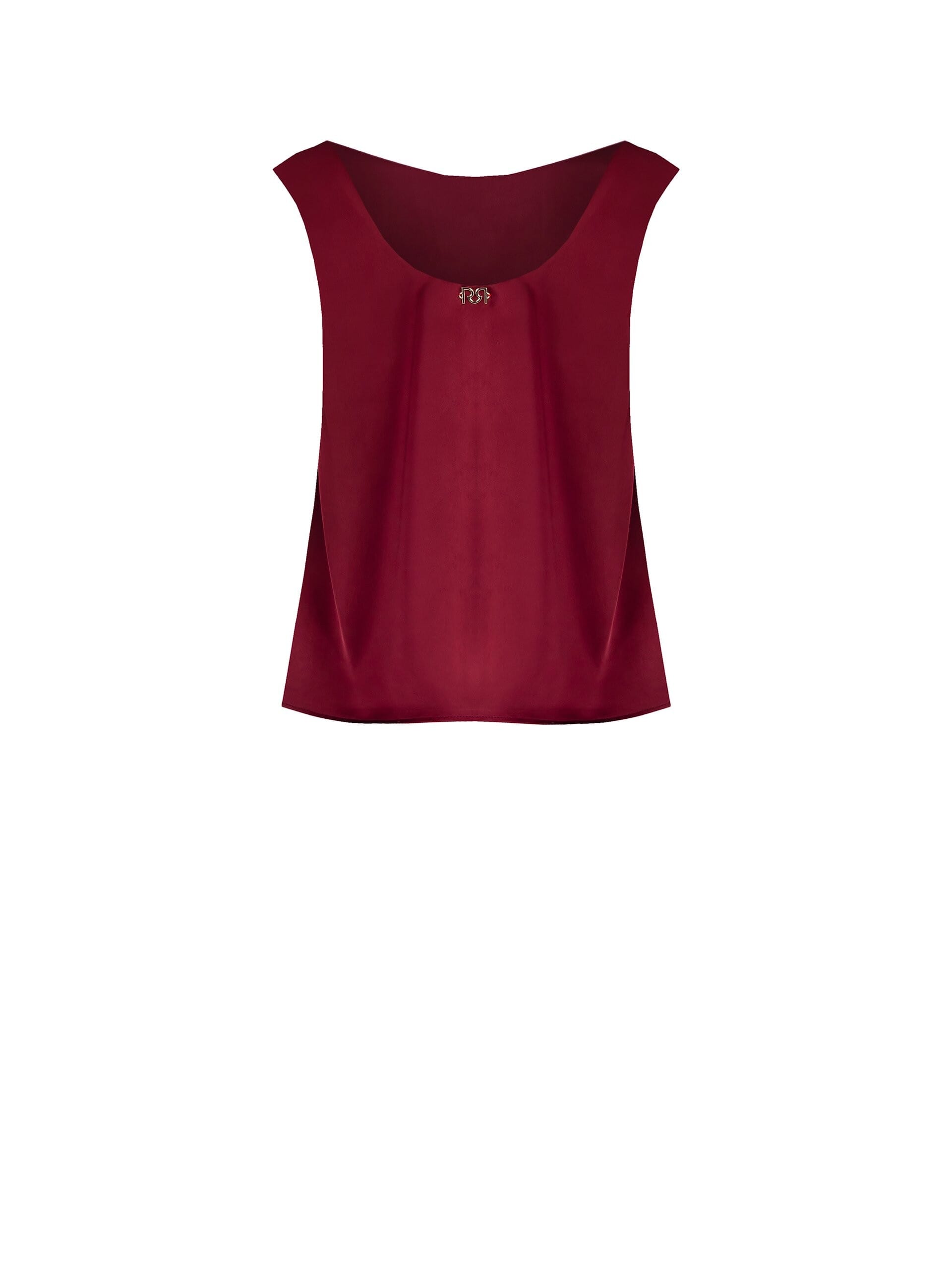 Rinascimento Heavy Satin Sleeveless Backless Top