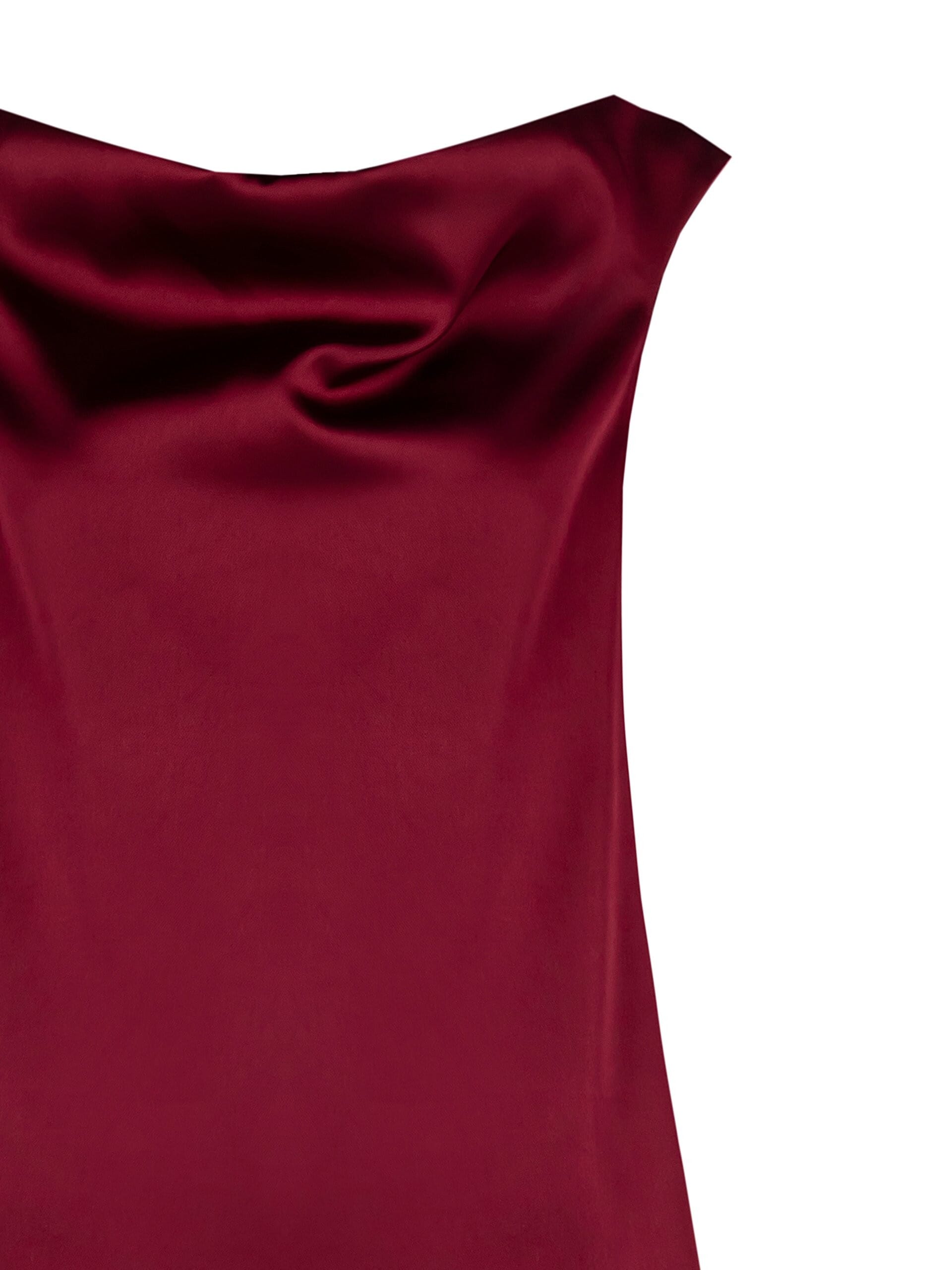 Rinascimento Heavy Satin Sleeveless Backless Top