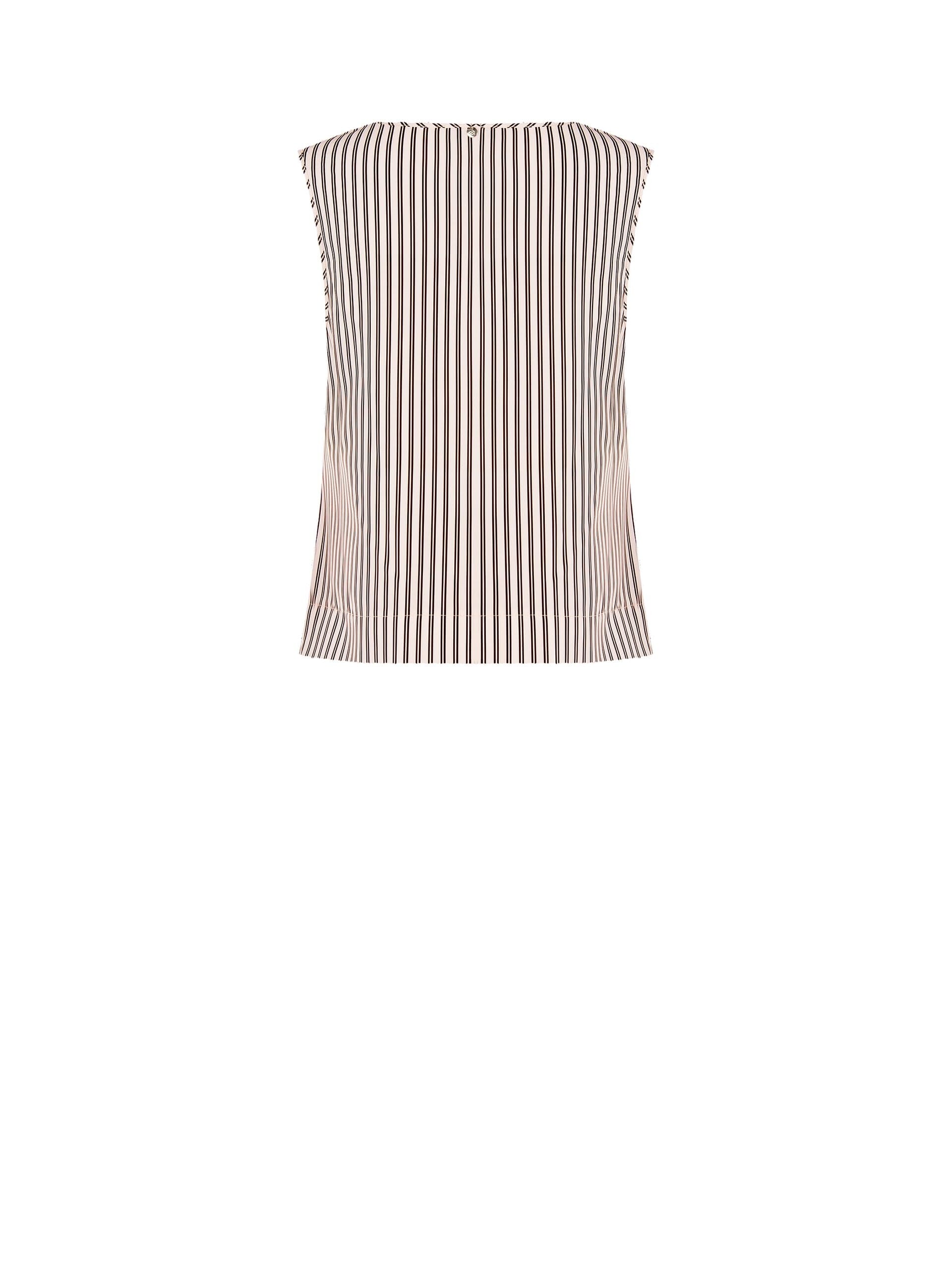 Rinascimento Striped Satin Wide Sleeveless Top