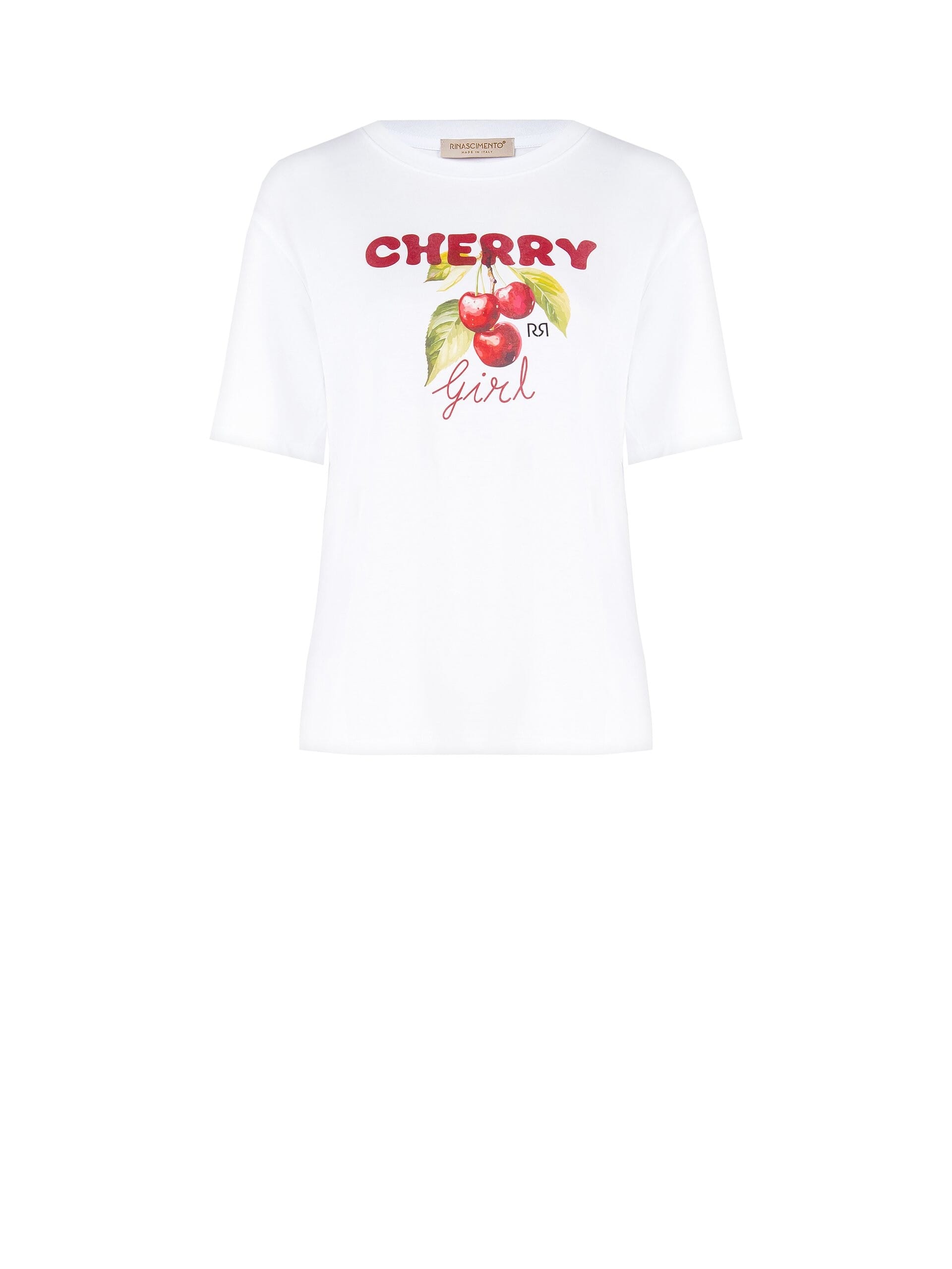 Cotton Over T-Shirt with Cherry Rinascimento Print