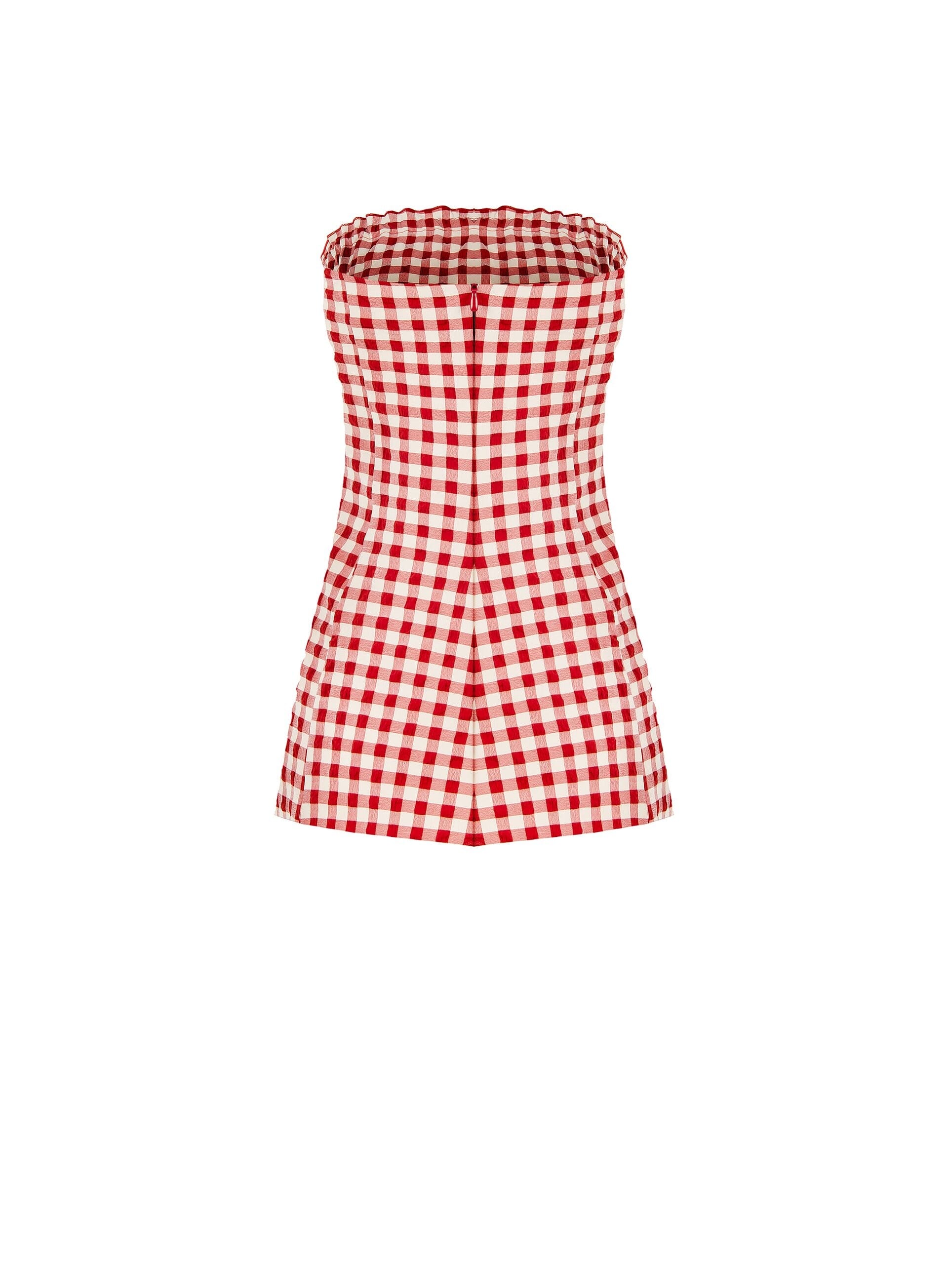 Rinascimento Check Print Long Bandeau Top