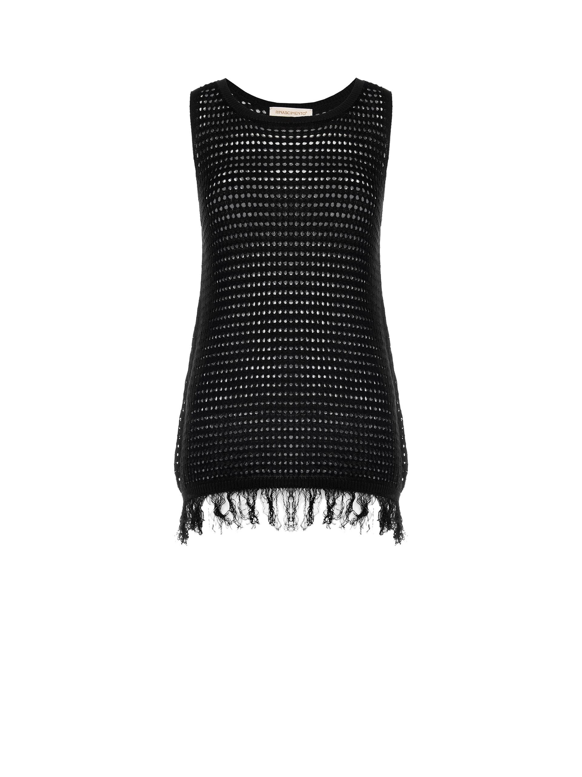 Rinascimento Long Perforated Top with Tassels