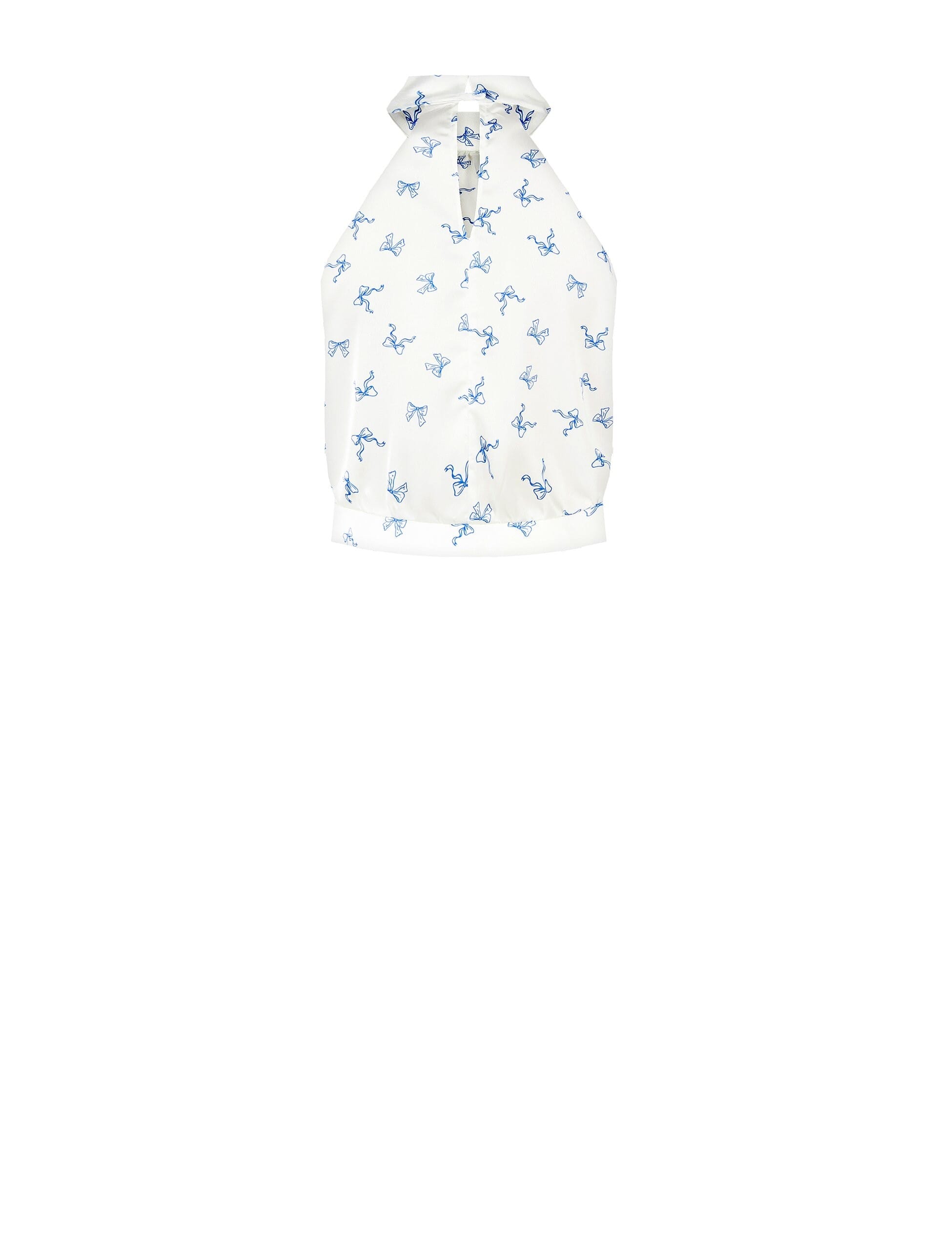 Satin Bow Pattern Rinascimento Top