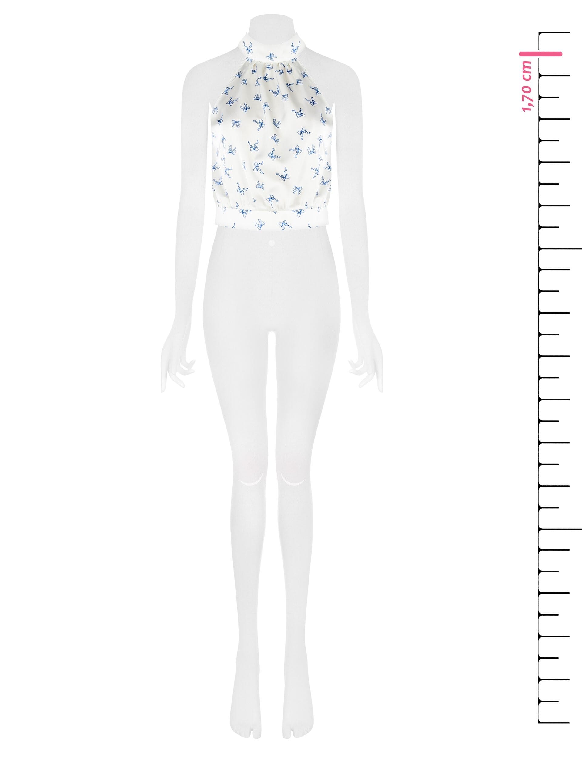 Satin Bow Pattern Rinascimento Top