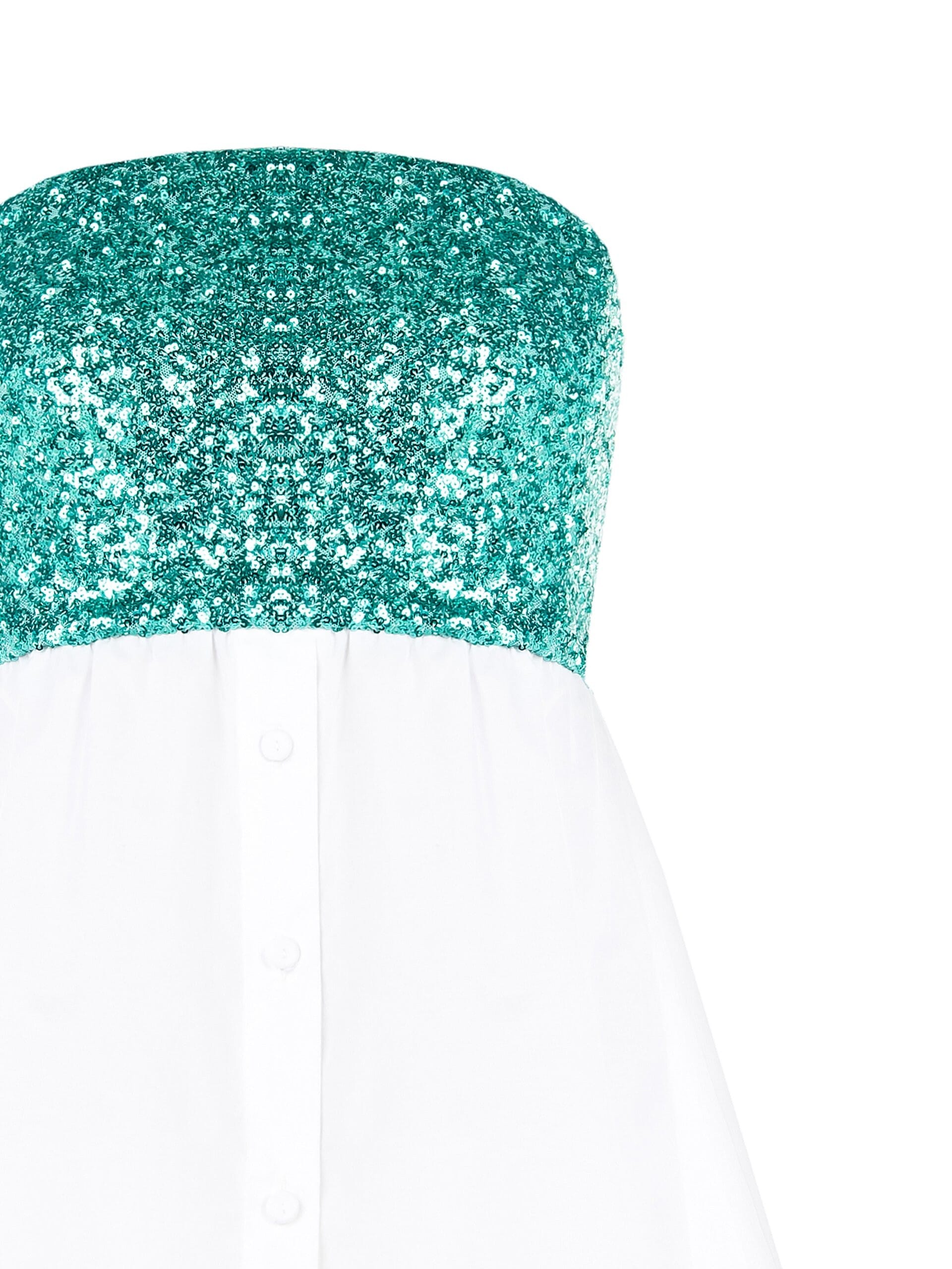 Banded Shirt With Sequined Detail Rinascimento