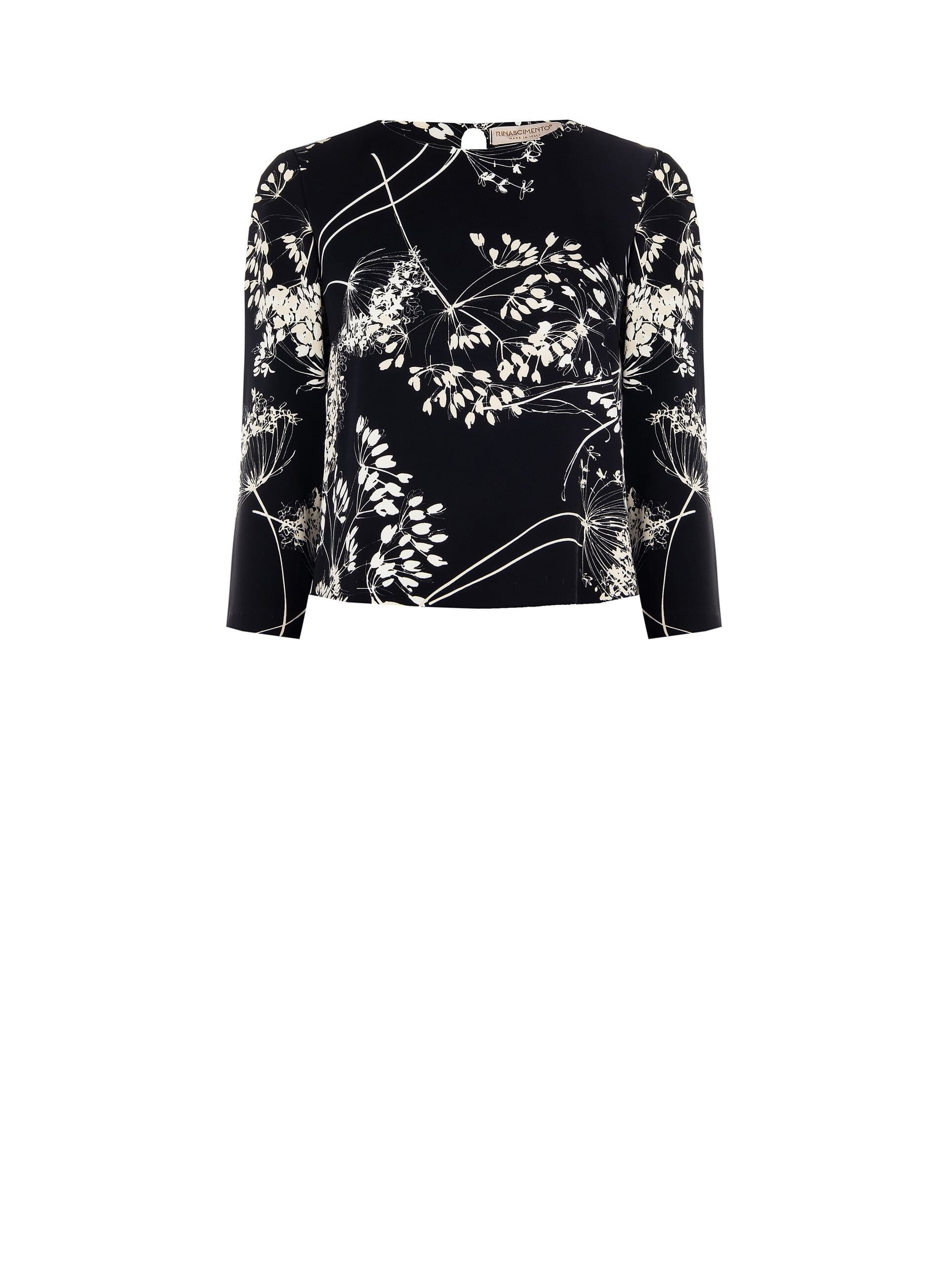 Rinascimento Printed Fluid Fabric Blouse